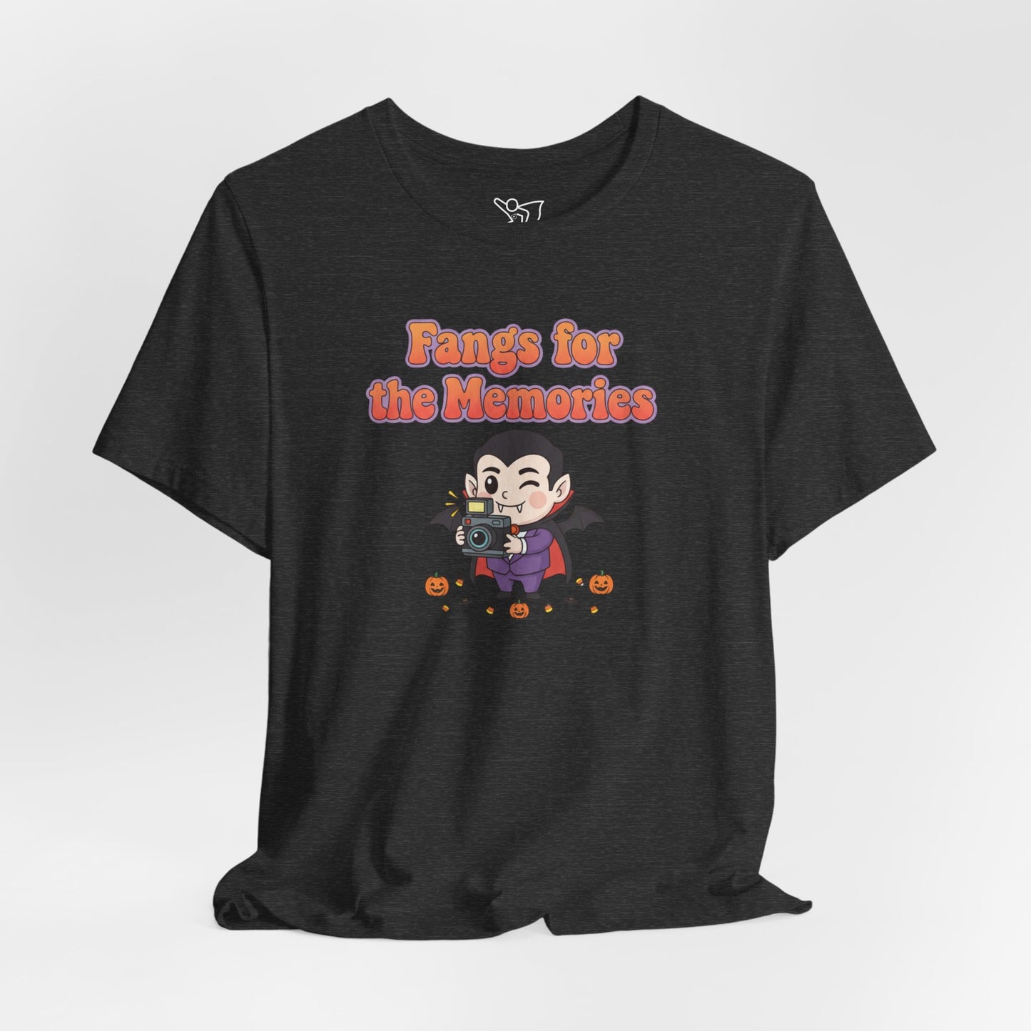 "Fangs for the Memories" Unisex Short Sleeve Shirt, Casual Halloween Outfit, Gift for Spooky Season, Halloween Shirt
