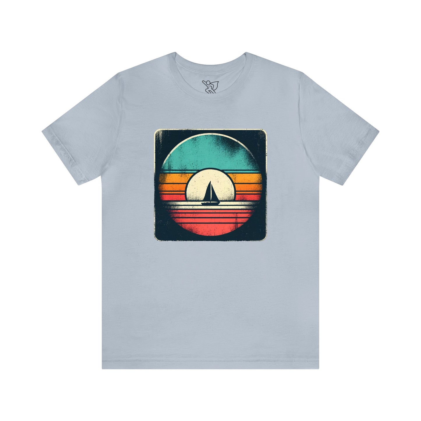 Retro Nautical Twilight - Short Sleeve Tee - AI Tee Hero