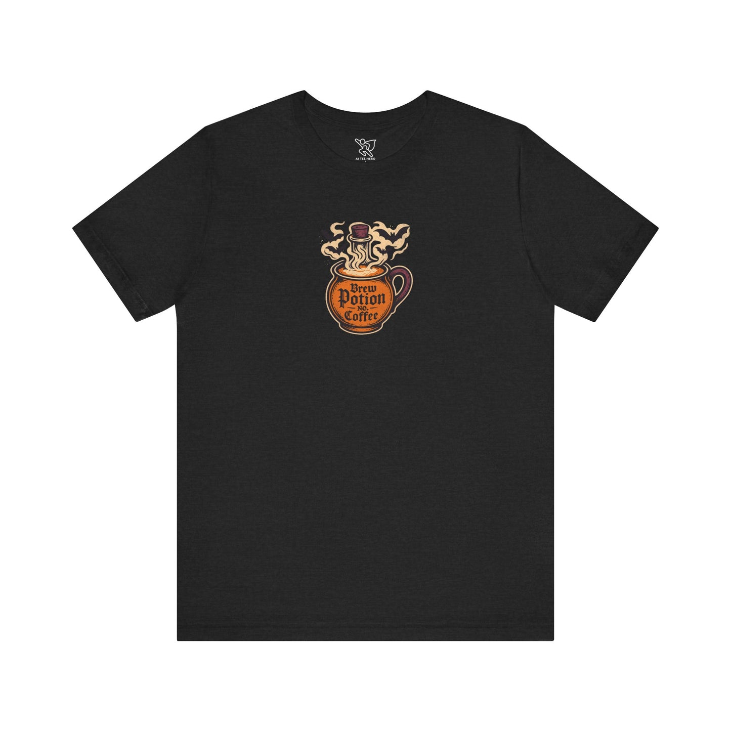 "Coffee Potion" Unisex Tee, Casual Wear, Gift for Coffee Lovers, Magical T-Shirt, Witchy Apparel, Coffee Enthusiast Presents