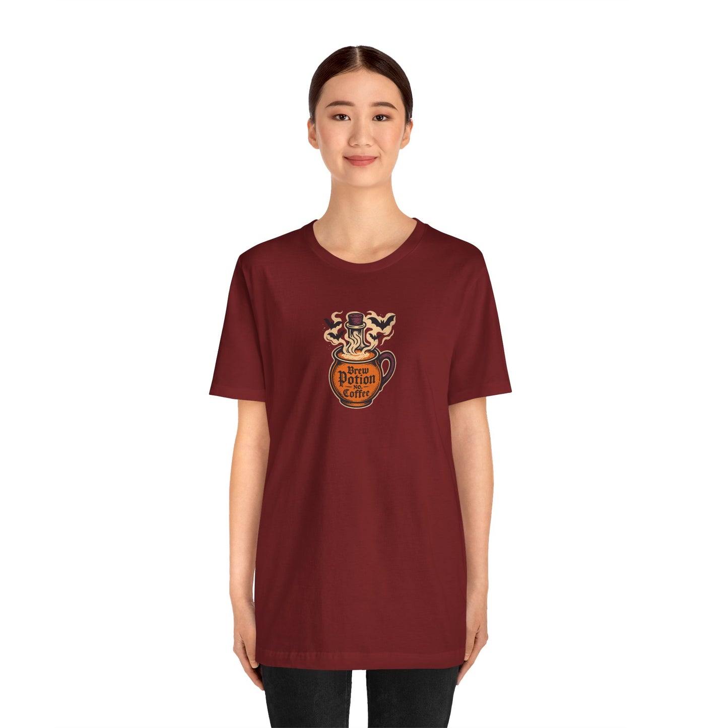 "Coffee Potion" Unisex Tee, Casual Wear, Gift for Coffee Lovers, Magical T-Shirt, Witchy Apparel, Coffee Enthusiast Presents