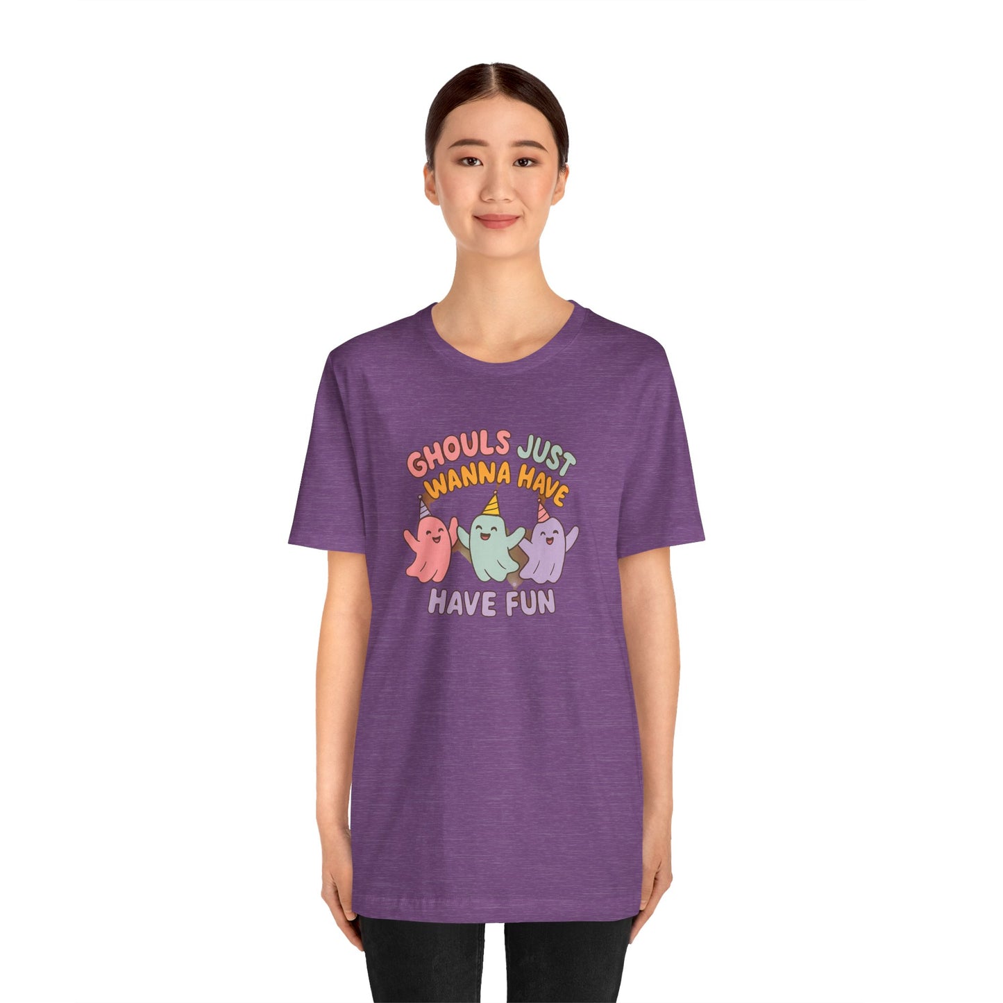 "Ghouls Just Wanna Have Fun" T-Shirt for Halloween, Unisex Graphic Shirt, Cute Ghosts Tee, Casual Wear, Gift for Friends