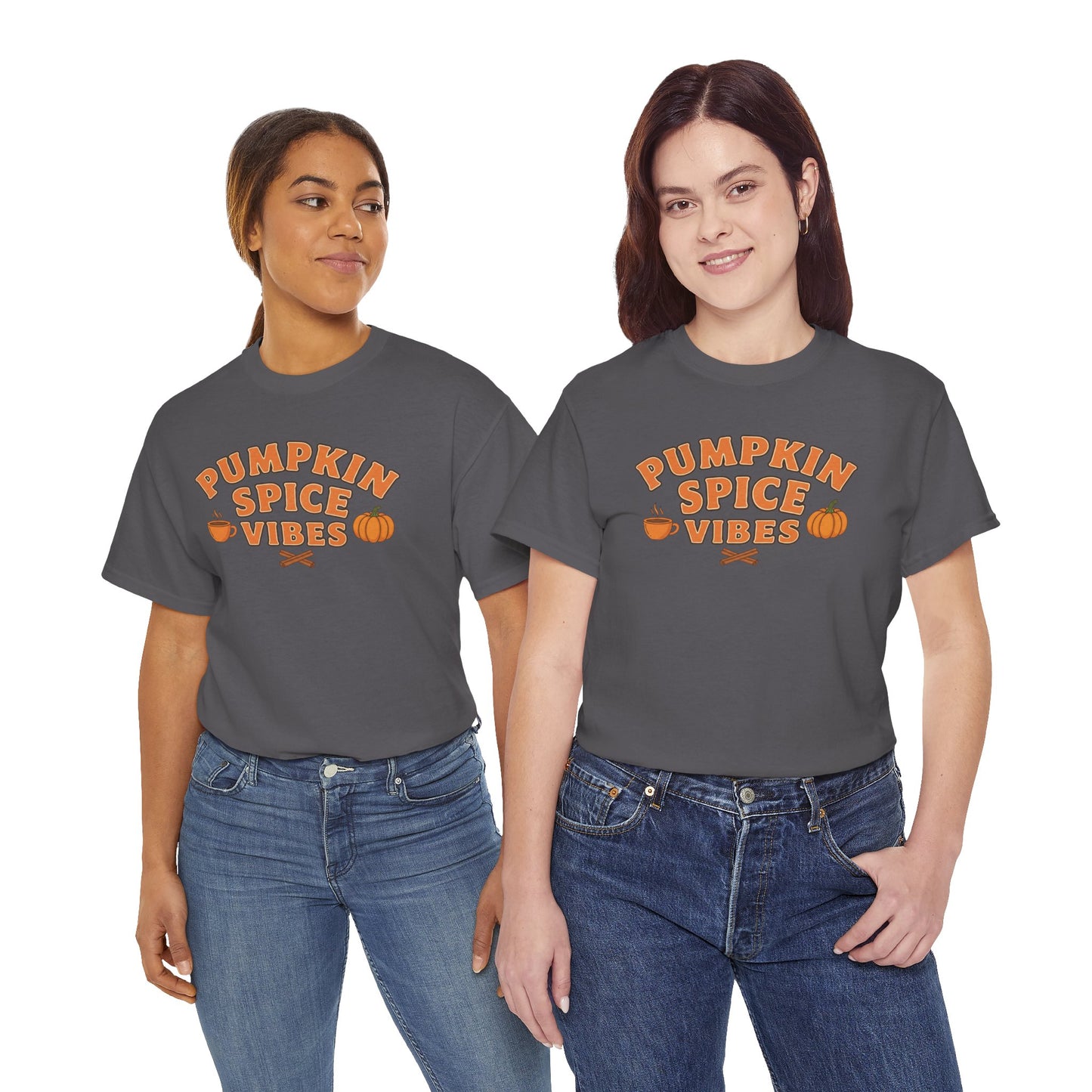"Pumpkin Spice Vibes" Unisex Autumn T-Shirt for Fall, Cozy Apparel, Pumpkin Lover Gift, Halloween Party Wear