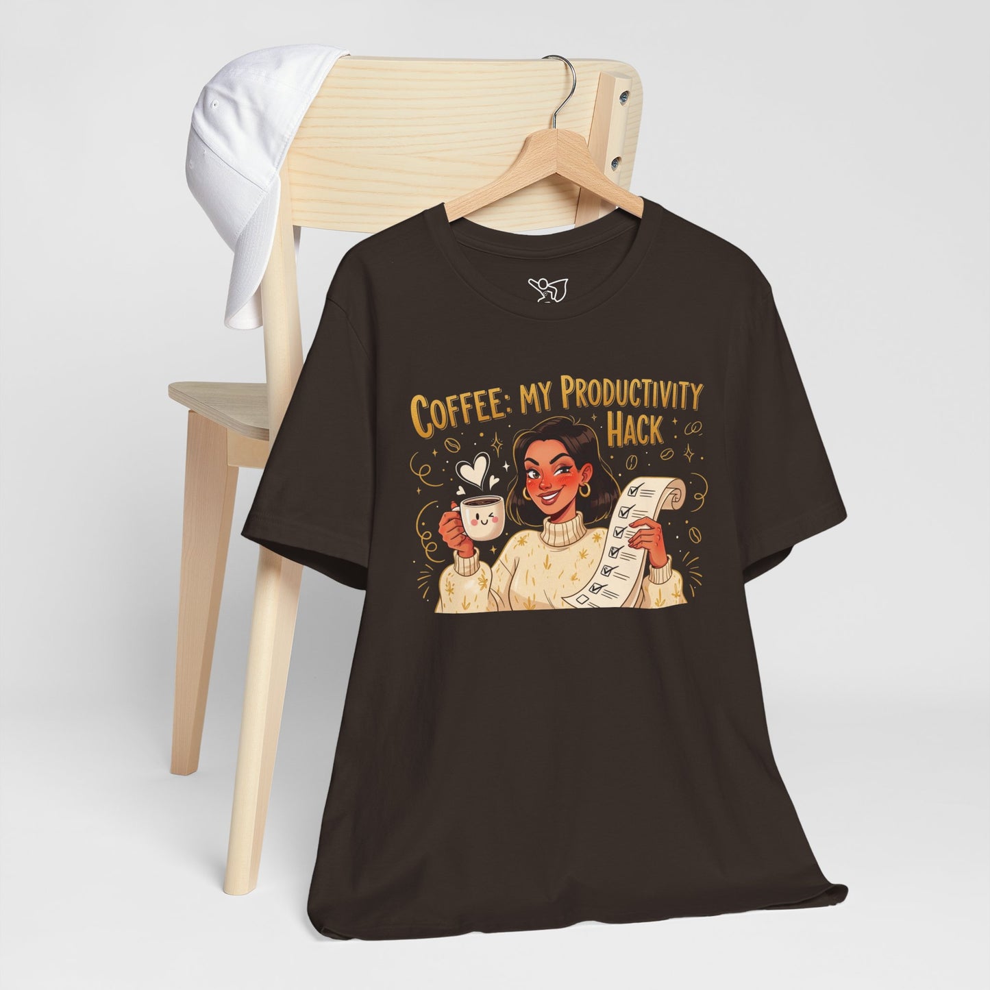 "Coffee: My Productivity Hack" Funny Tee, Gift for Coffee Lovers, Unisex Funny Shirt, Casual Wear, Quirky Gift Idea