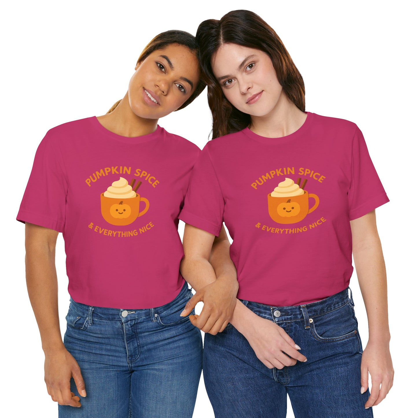 "Pumpkin Spice & Everything Nice" Fall T-Shirt, Autumn Fashion, Cozy Casual Wear, Pumpkin Lovers Gift, Seasonal Apparel