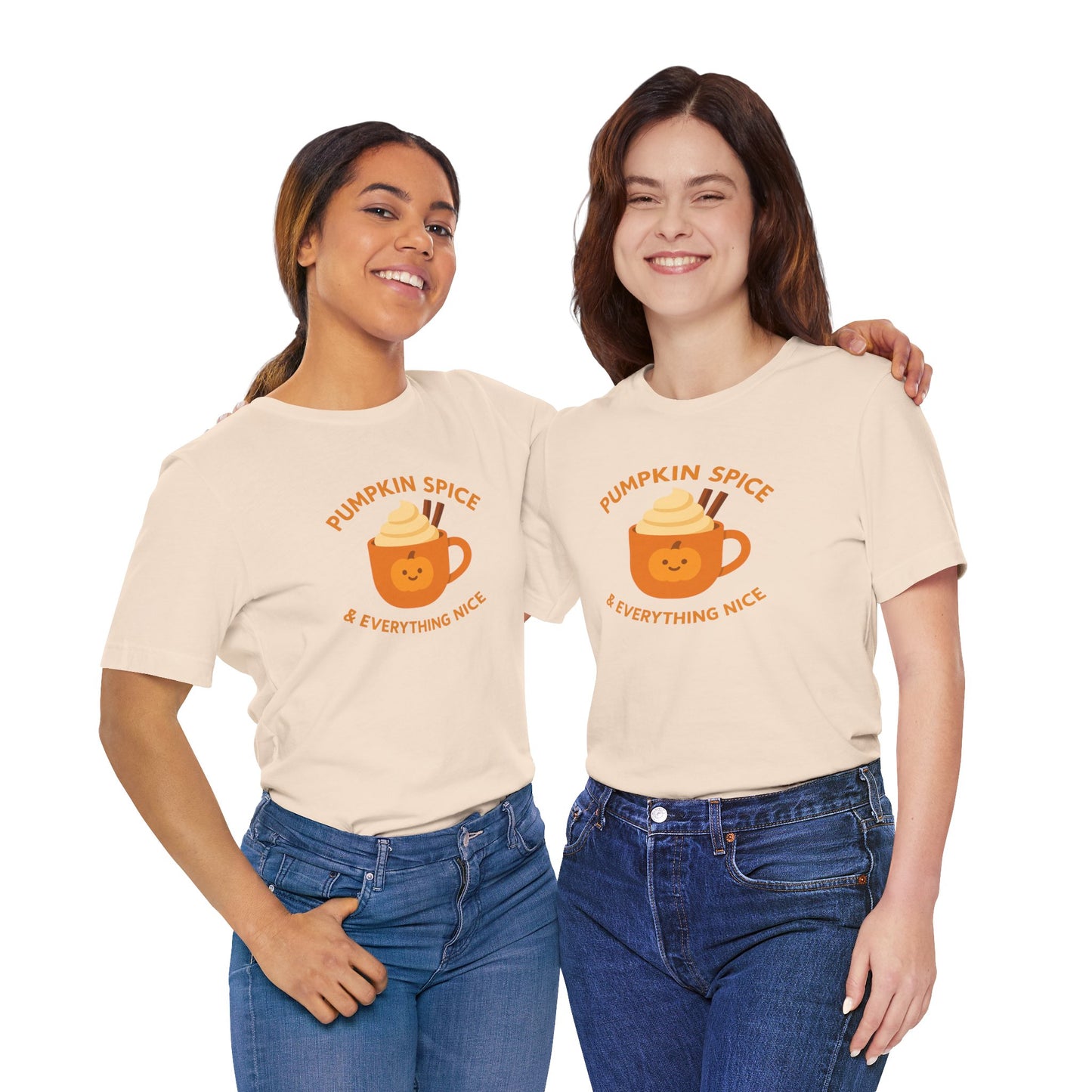 "Pumpkin Spice & Everything Nice" Fall T-Shirt, Autumn Fashion, Cozy Casual Wear, Pumpkin Lovers Gift, Seasonal Apparel