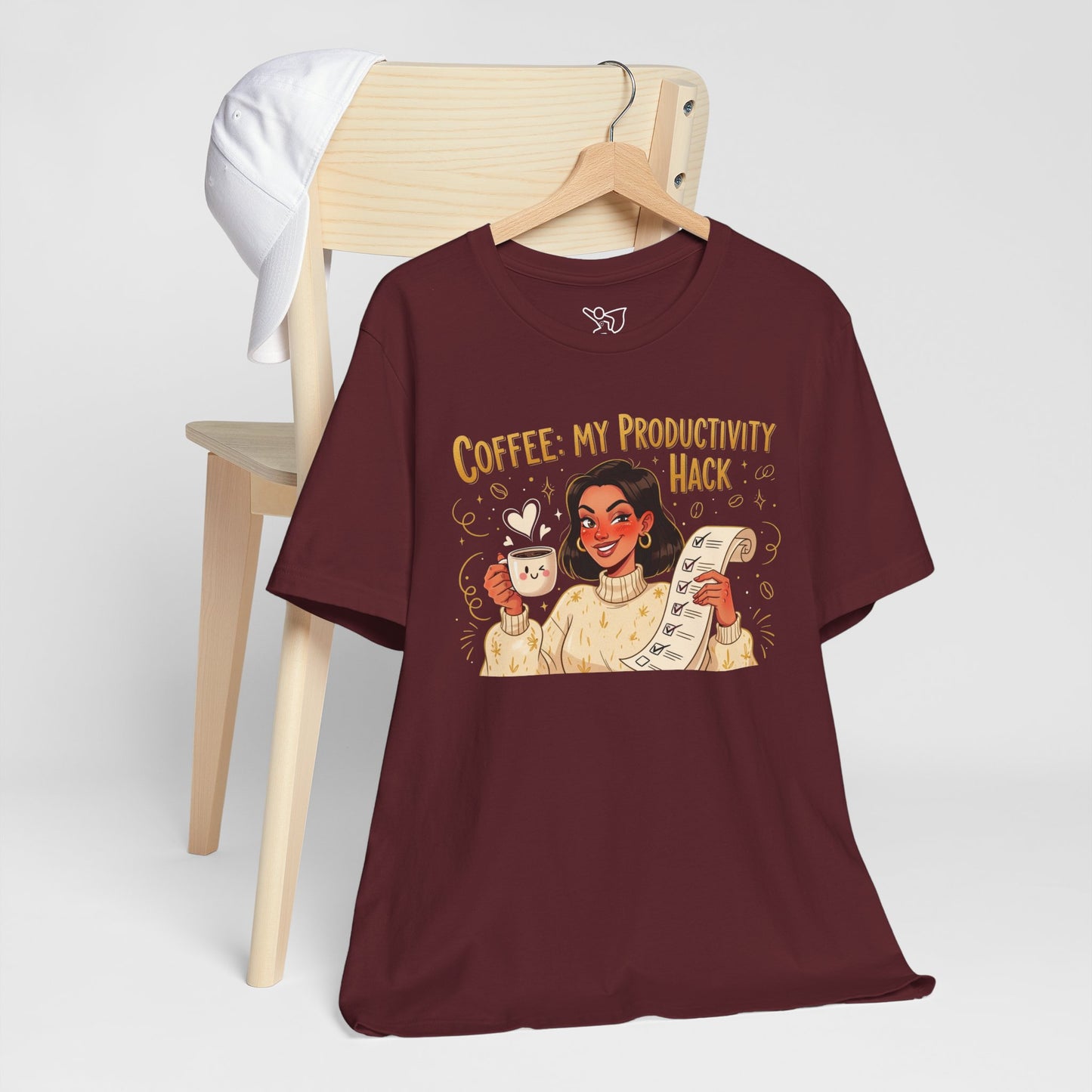"Coffee: My Productivity Hack" Funny Tee, Gift for Coffee Lovers, Unisex Funny Shirt, Casual Wear, Quirky Gift Idea