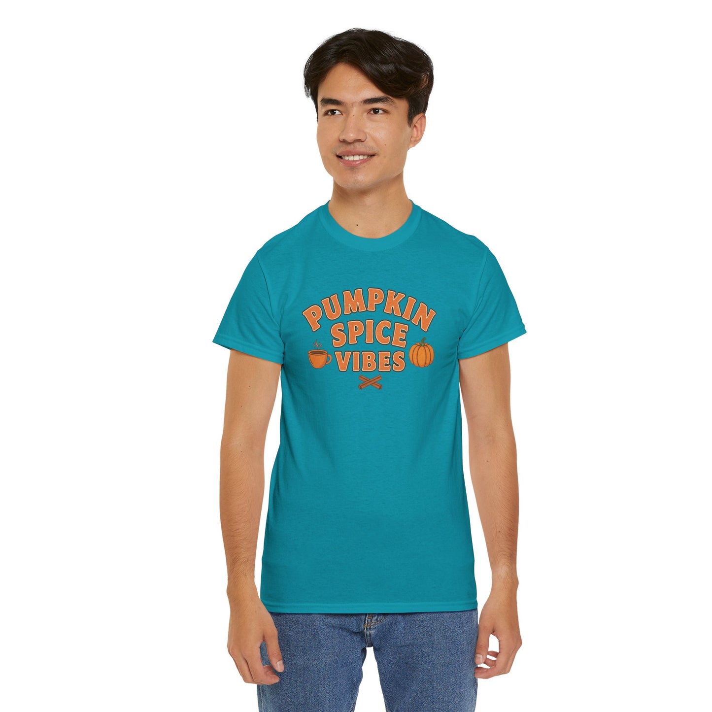 "Pumpkin Spice Vibes" Unisex Autumn T-Shirt for Fall, Cozy Apparel, Pumpkin Lover Gift, Halloween Party Wear