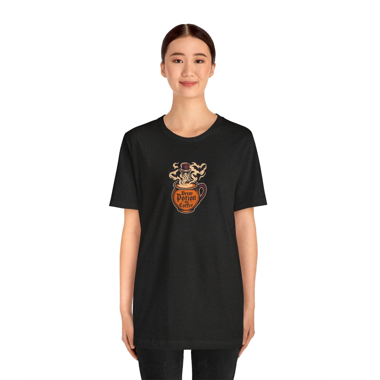 "Coffee Potion" Unisex Tee, Casual Wear, Gift for Coffee Lovers, Magical T-Shirt, Witchy Apparel, Coffee Enthusiast Presents