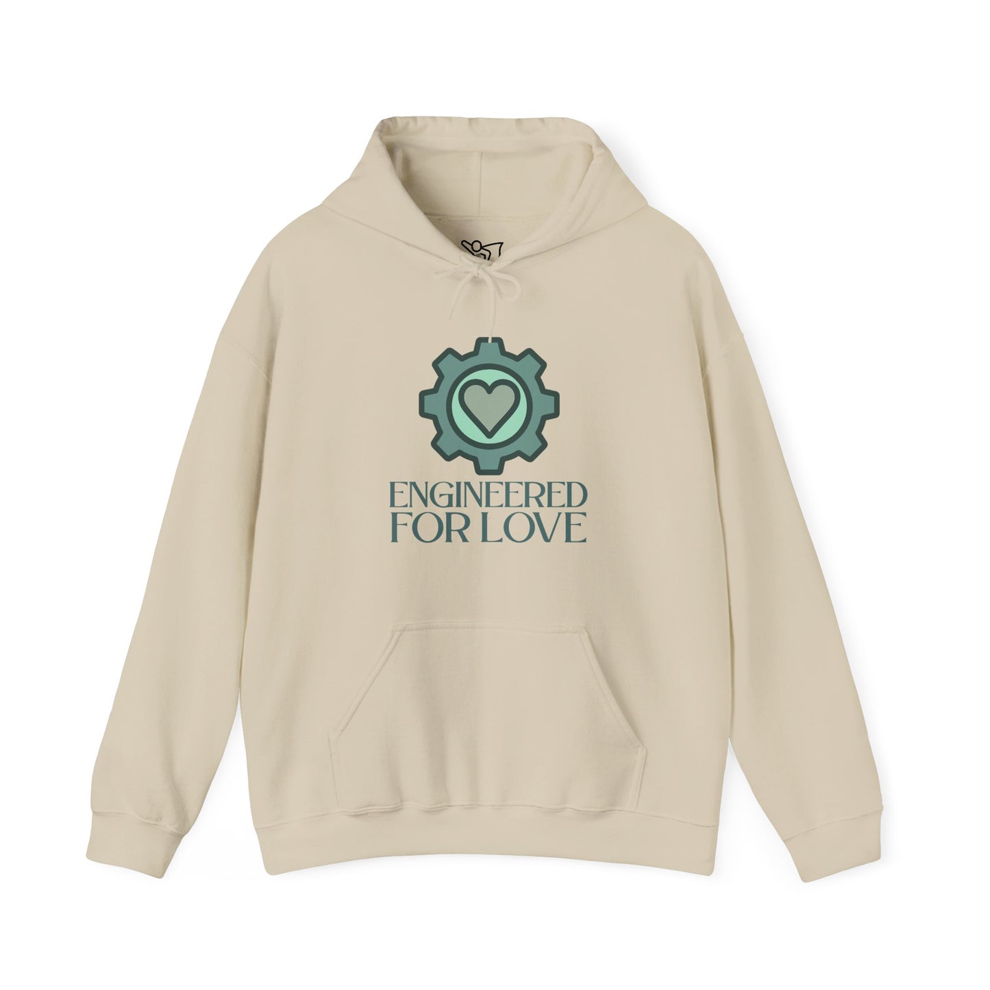 "Engineered for Love" Hoodie Cozy Unisex Sweatshirt, Perfect Gift for Engineers, Valentine's Day, Casual Wear, Birthday Present CW-1 Teal