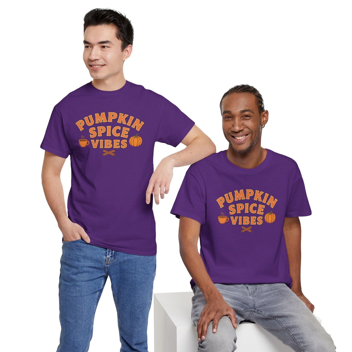 "Pumpkin Spice Vibes" Unisex Autumn T-Shirt for Fall, Cozy Apparel, Pumpkin Lover Gift, Halloween Party Wear