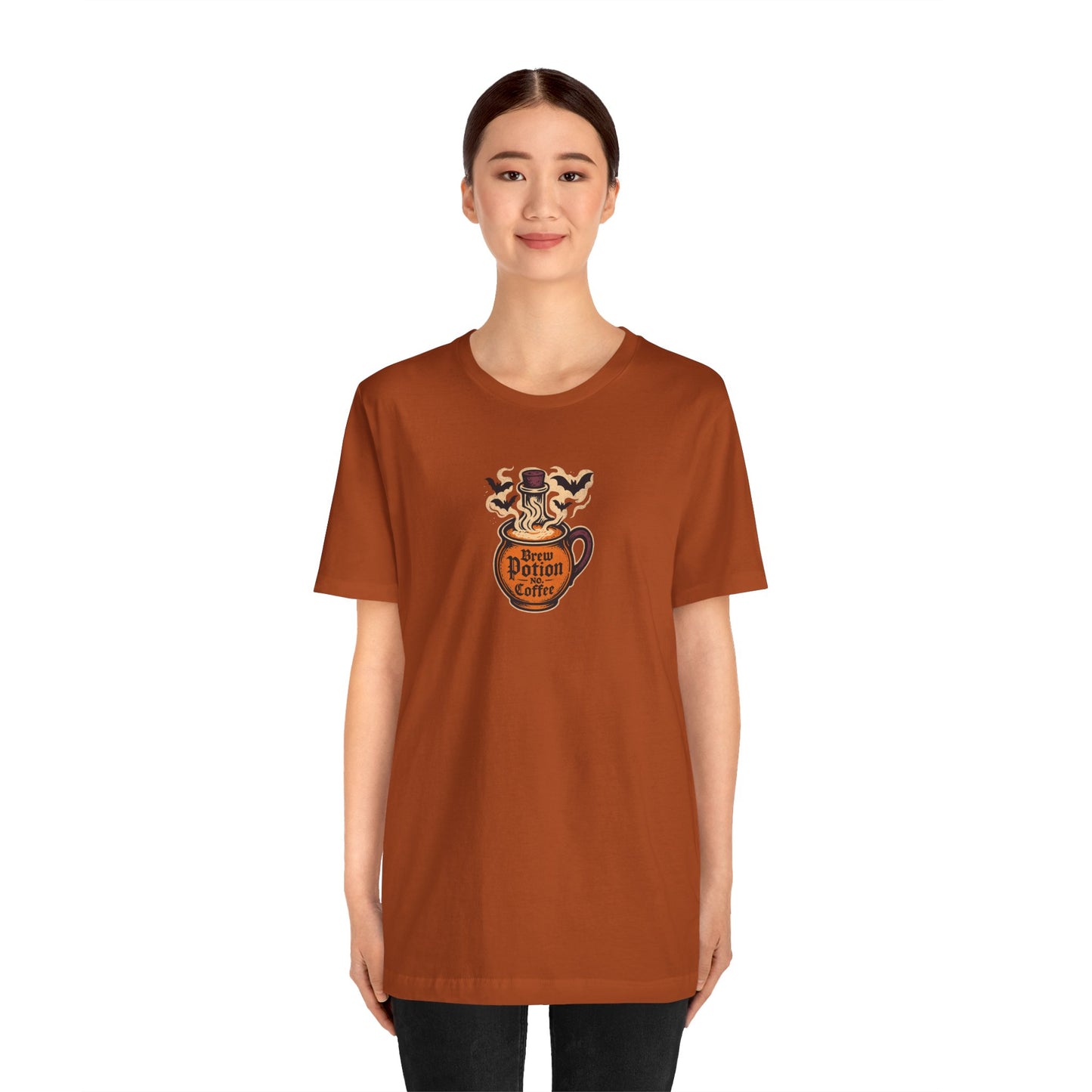 "Coffee Potion" Unisex Tee, Casual Wear, Gift for Coffee Lovers, Magical T-Shirt, Witchy Apparel, Coffee Enthusiast Presents