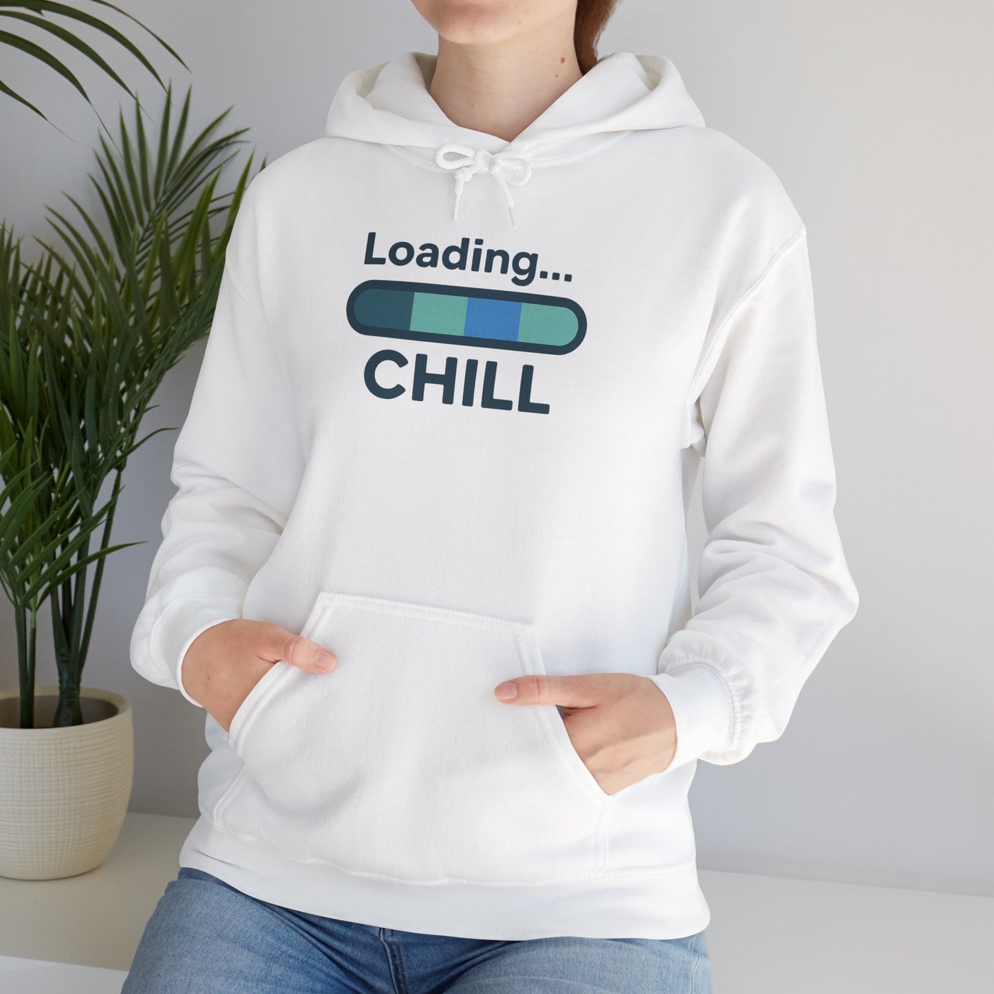 "Loading Chill" Unisex Hoodie, Cozy Sweatshirt for Relaxation, Perfect for Gifts, Chill Vibes, Casual Wear