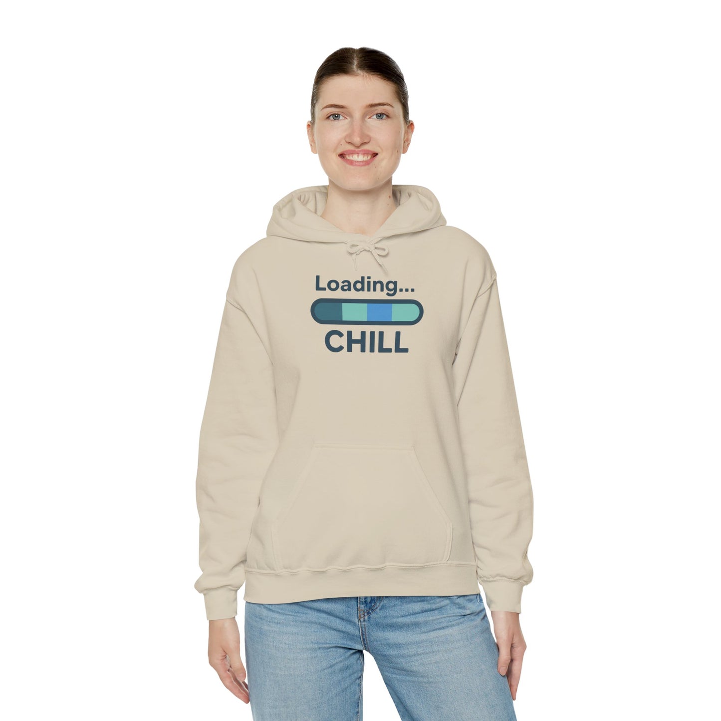 "Loading Chill" Unisex Hoodie, Cozy Sweatshirt for Relaxation, Perfect for Gifts, Chill Vibes, Casual Wear
