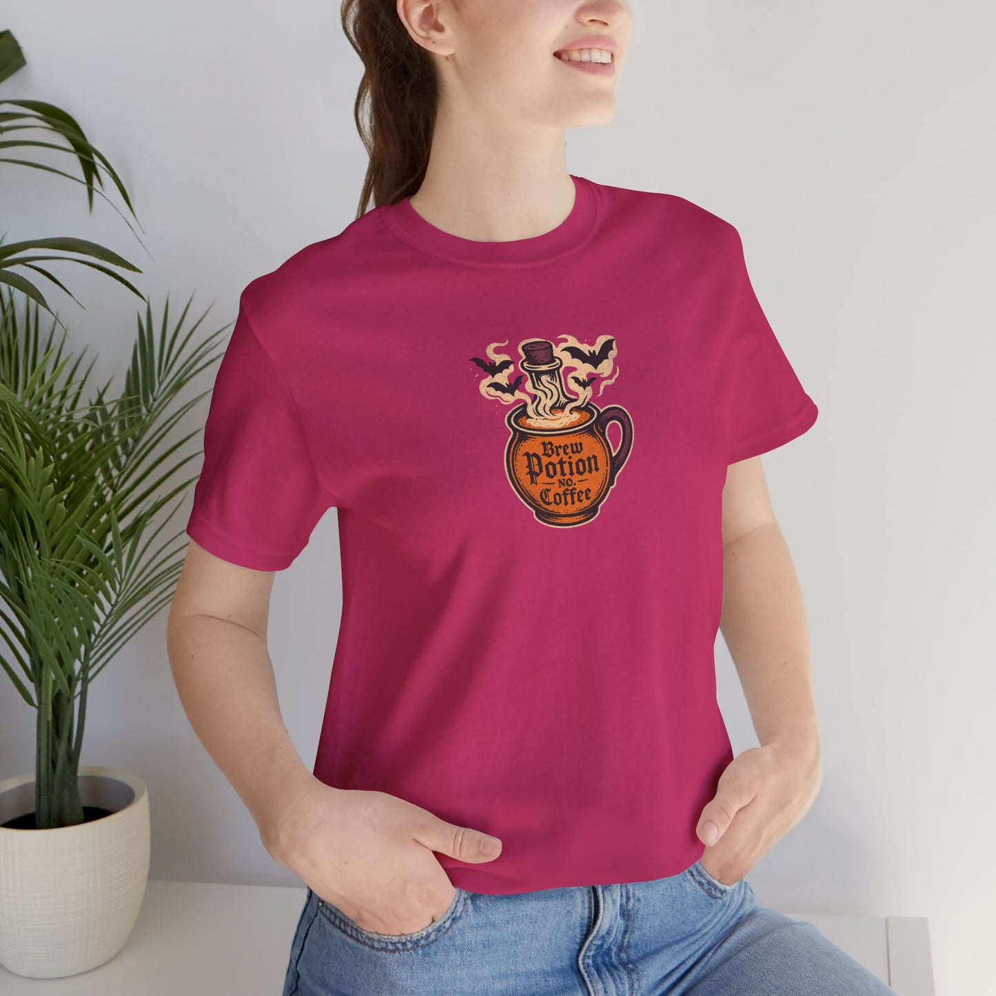 "Coffee Potion" Unisex Tee, Casual Wear, Gift for Coffee Lovers, Magical T-Shirt, Witchy Apparel, Coffee Enthusiast Presents