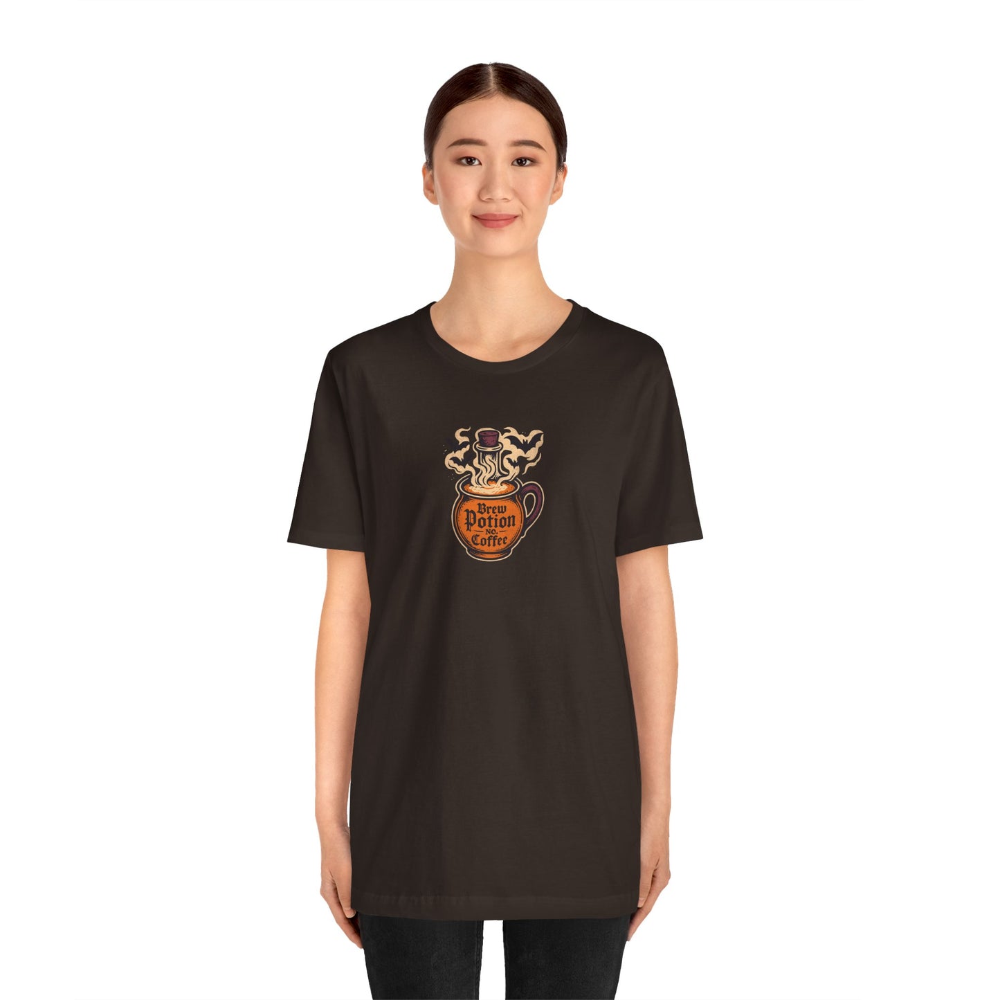 "Coffee Potion" Unisex Tee, Casual Wear, Gift for Coffee Lovers, Magical T-Shirt, Witchy Apparel, Coffee Enthusiast Presents