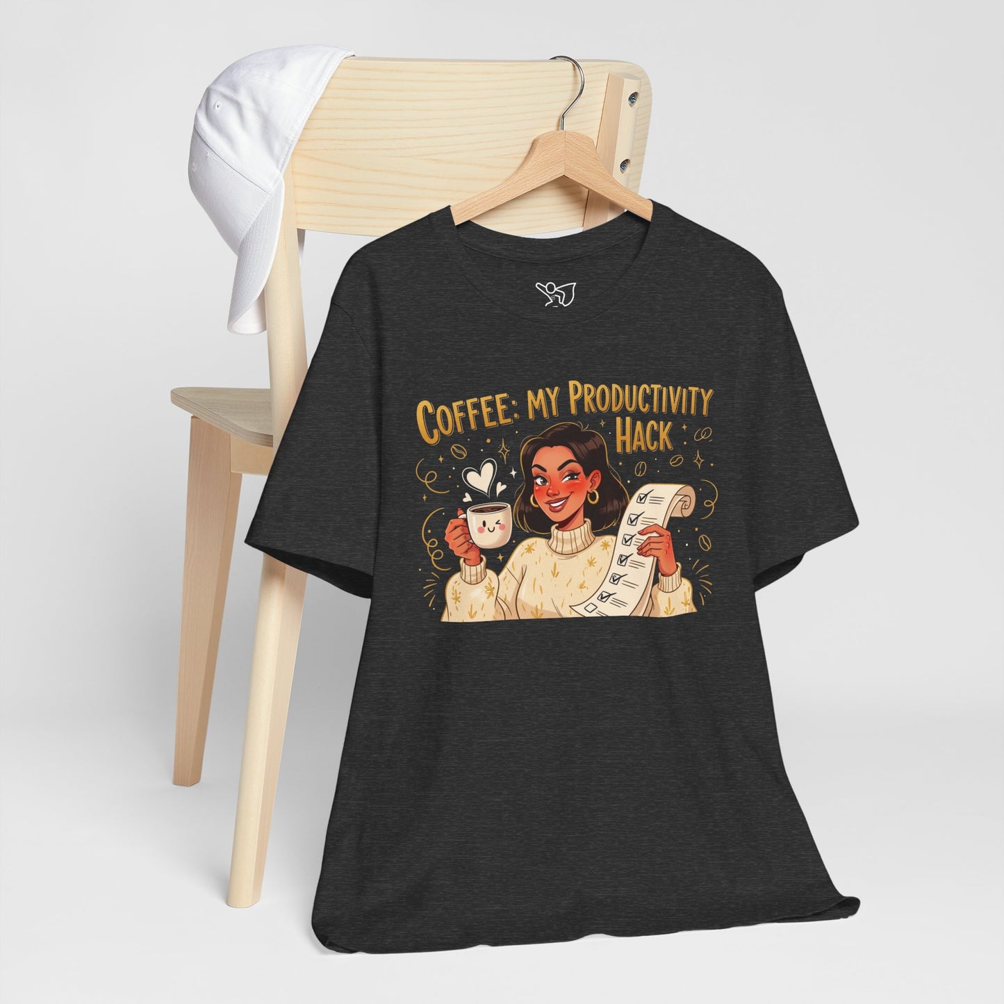 "Coffee: My Productivity Hack" Funny Tee, Gift for Coffee Lovers, Unisex Funny Shirt, Casual Wear, Quirky Gift Idea