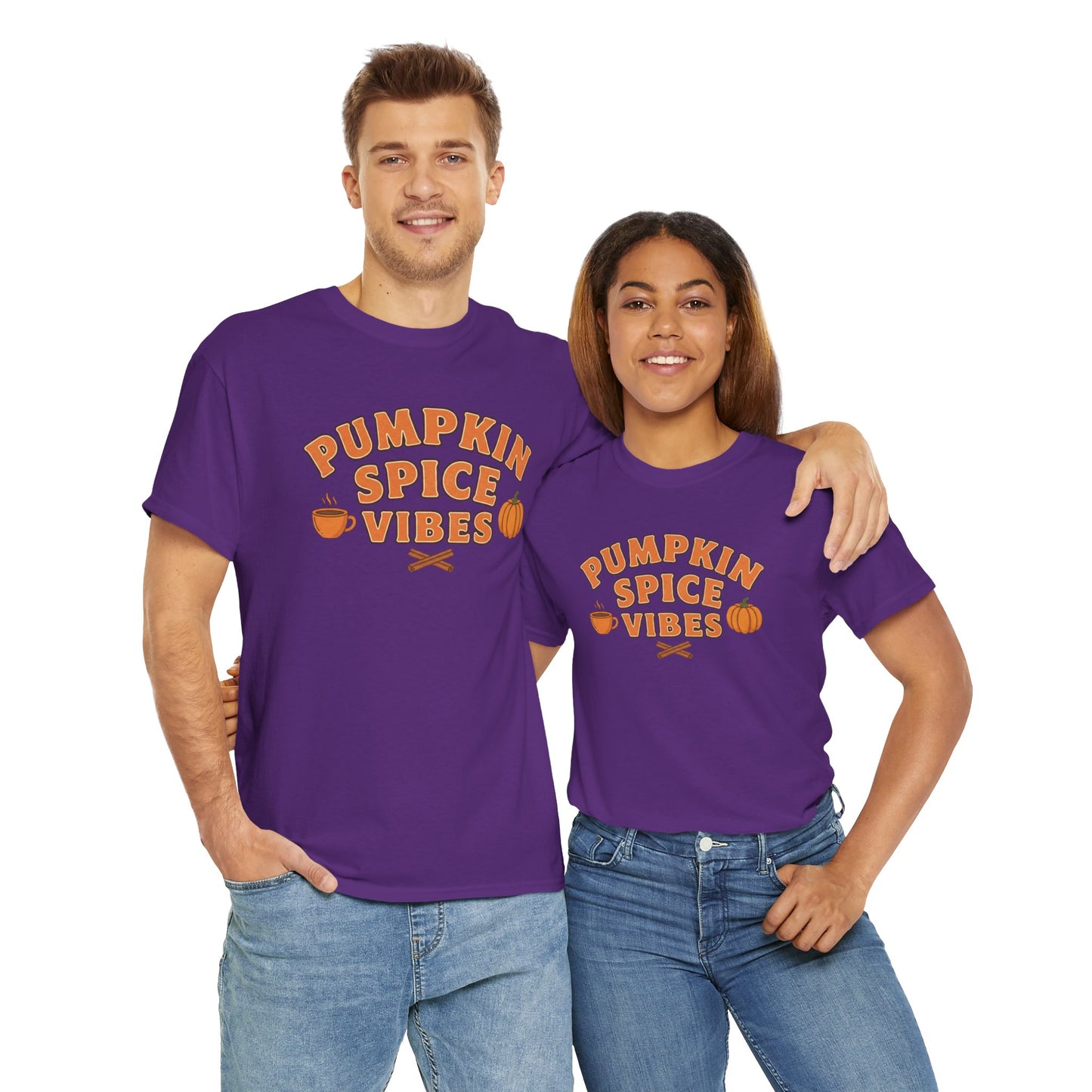 "Pumpkin Spice Vibes" Unisex Autumn T-Shirt for Fall, Cozy Apparel, Pumpkin Lover Gift, Halloween Party Wear