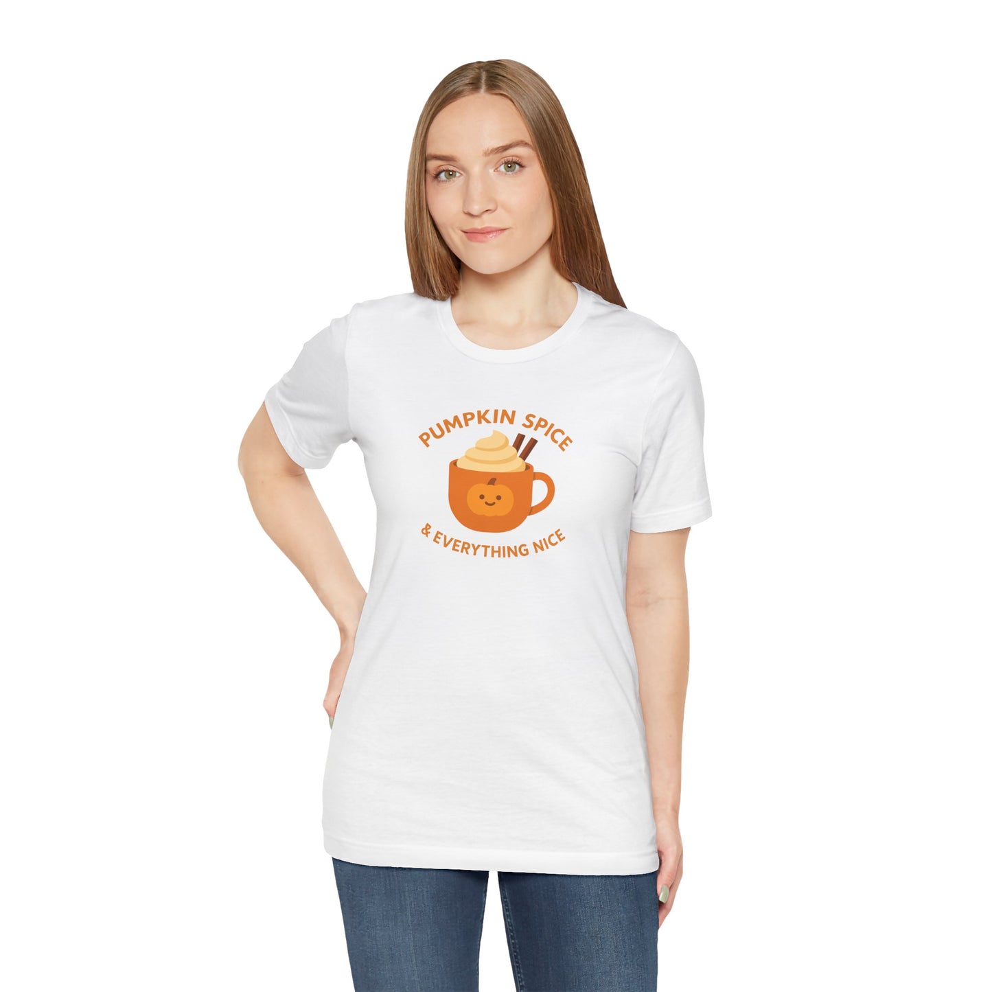 "Pumpkin Spice & Everything Nice" Fall T-Shirt, Autumn Fashion, Cozy Casual Wear, Pumpkin Lovers Gift, Seasonal Apparel