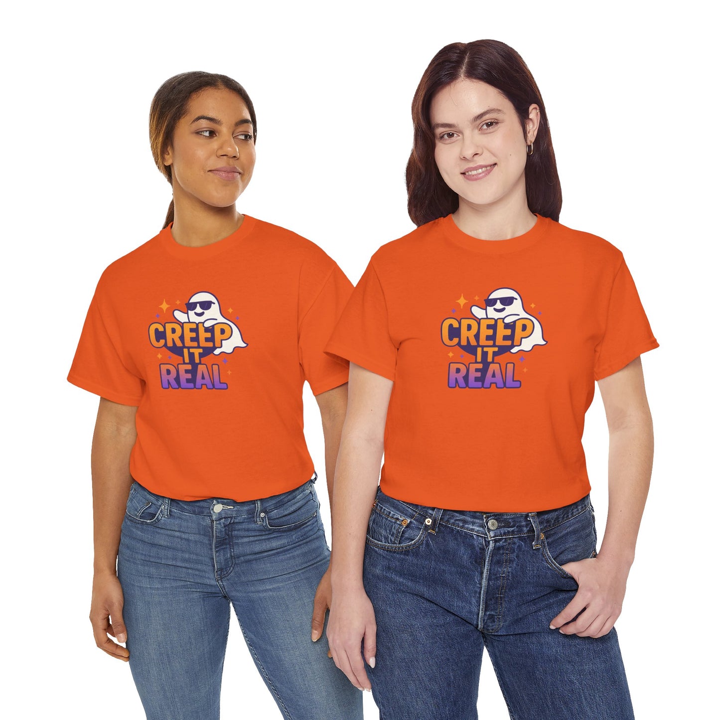 "Creep It Real" Halloween Humor Unisex Graphic Shirt, Ghost Lover Gift, Spooky Season Apparel, Funny Halloween T-Shirt