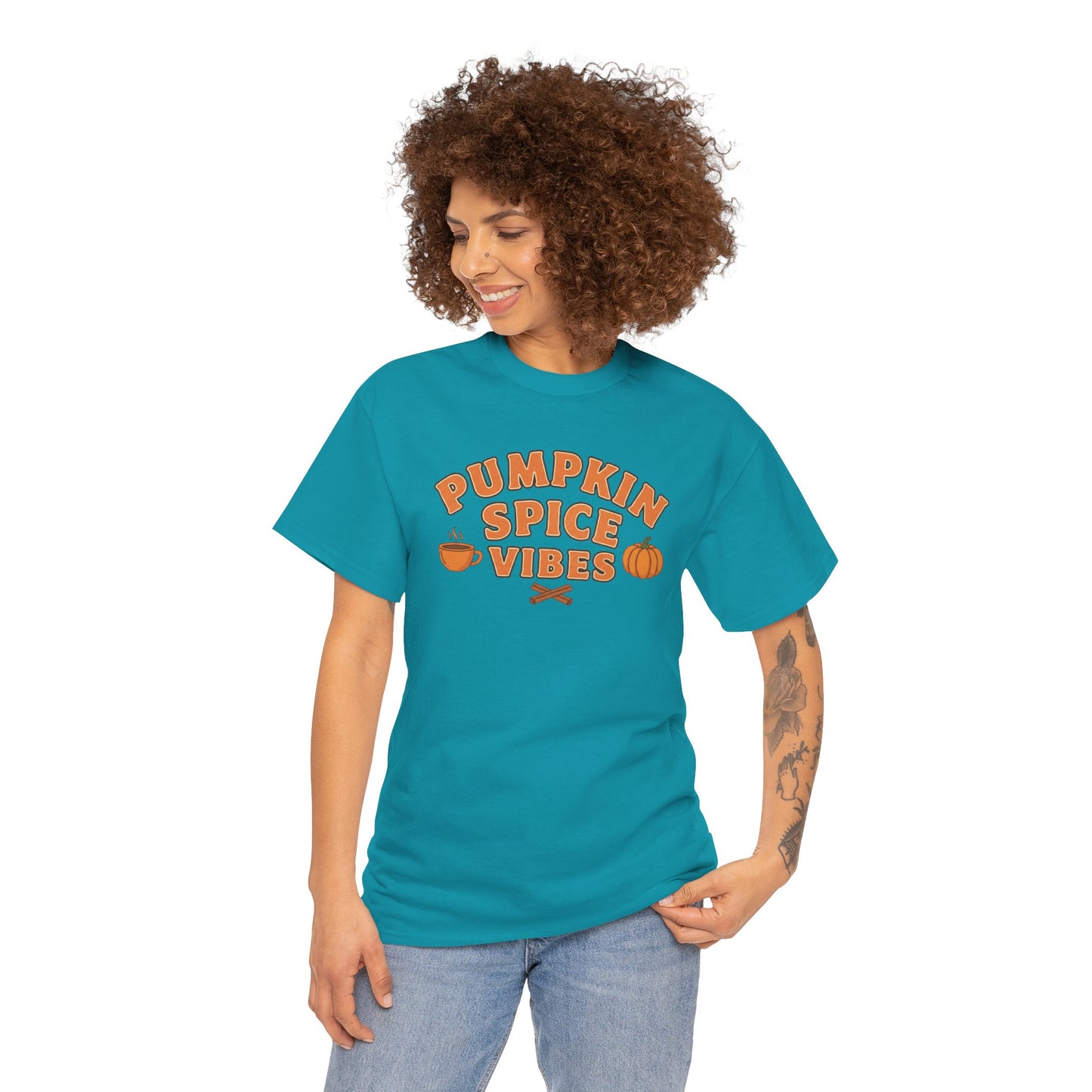 "Pumpkin Spice Vibes" Unisex Autumn T-Shirt for Fall, Cozy Apparel, Pumpkin Lover Gift, Halloween Party Wear