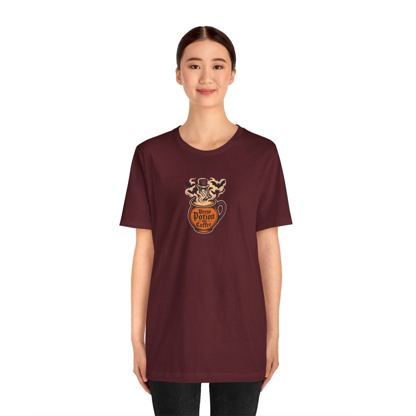 "Coffee Potion" Unisex Tee, Casual Wear, Gift for Coffee Lovers, Magical T-Shirt, Witchy Apparel, Coffee Enthusiast Presents