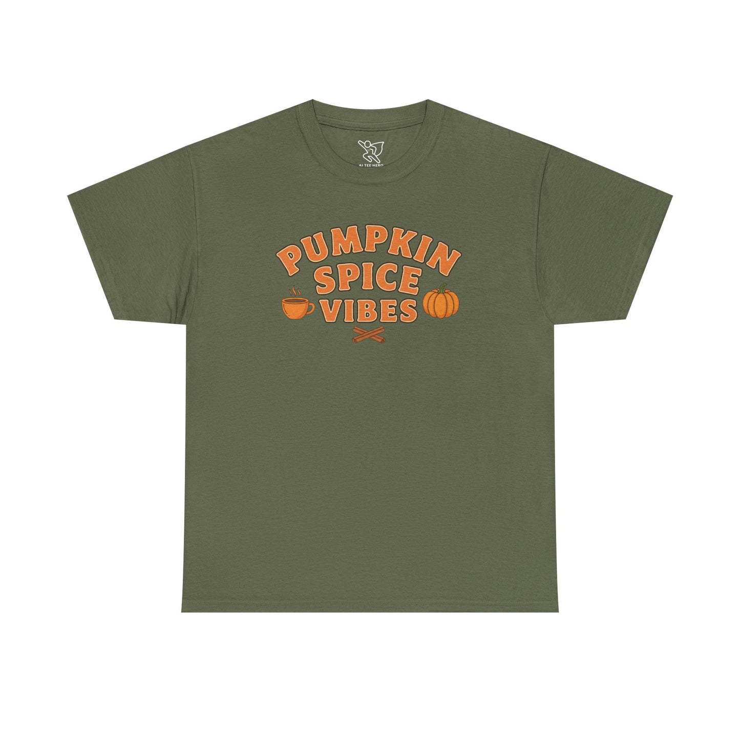 "Pumpkin Spice Vibes" Unisex Autumn T-Shirt for Fall, Cozy Apparel, Pumpkin Lover Gift, Halloween Party Wear