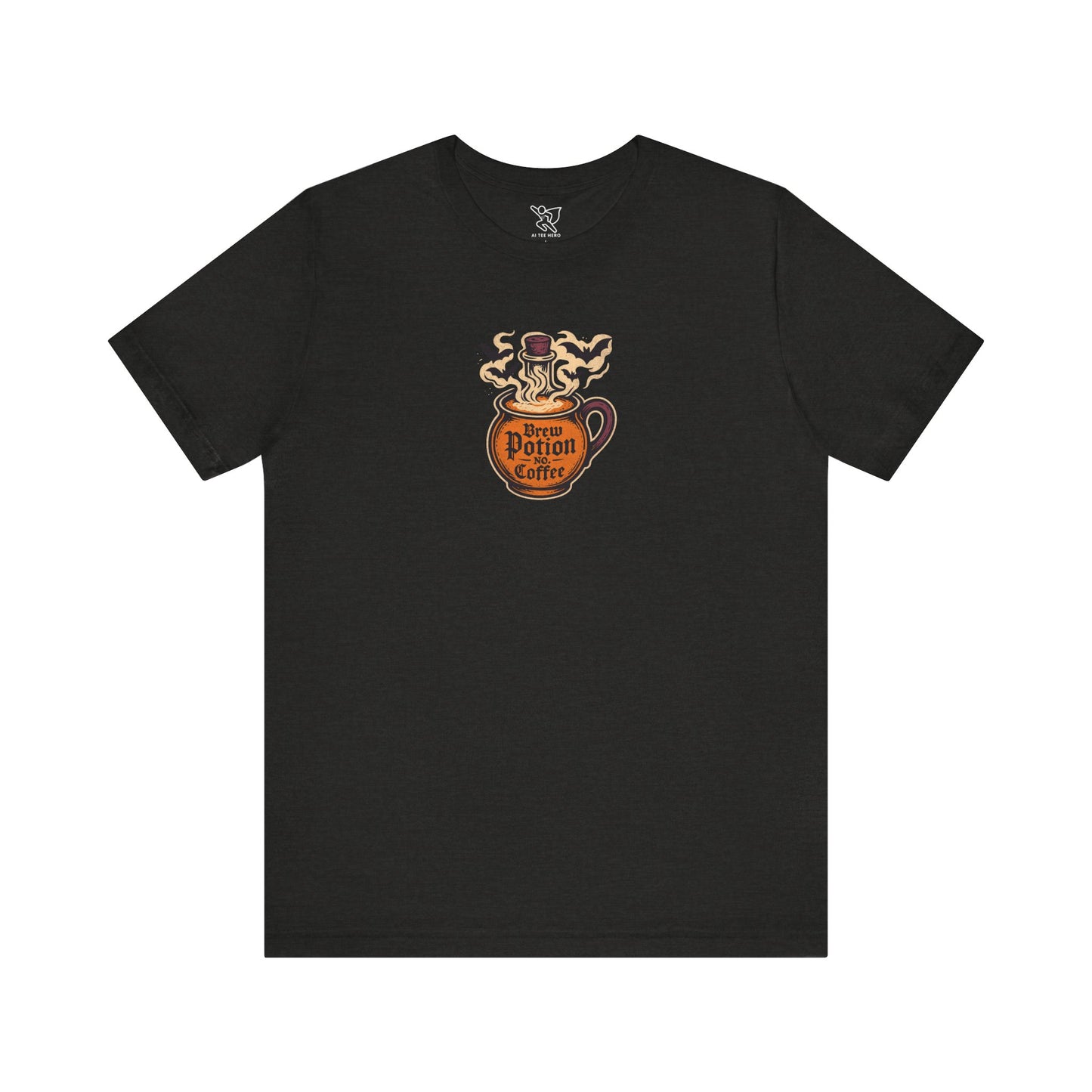 "Coffee Potion" Unisex Tee, Casual Wear, Gift for Coffee Lovers, Magical T-Shirt, Witchy Apparel, Coffee Enthusiast Presents
