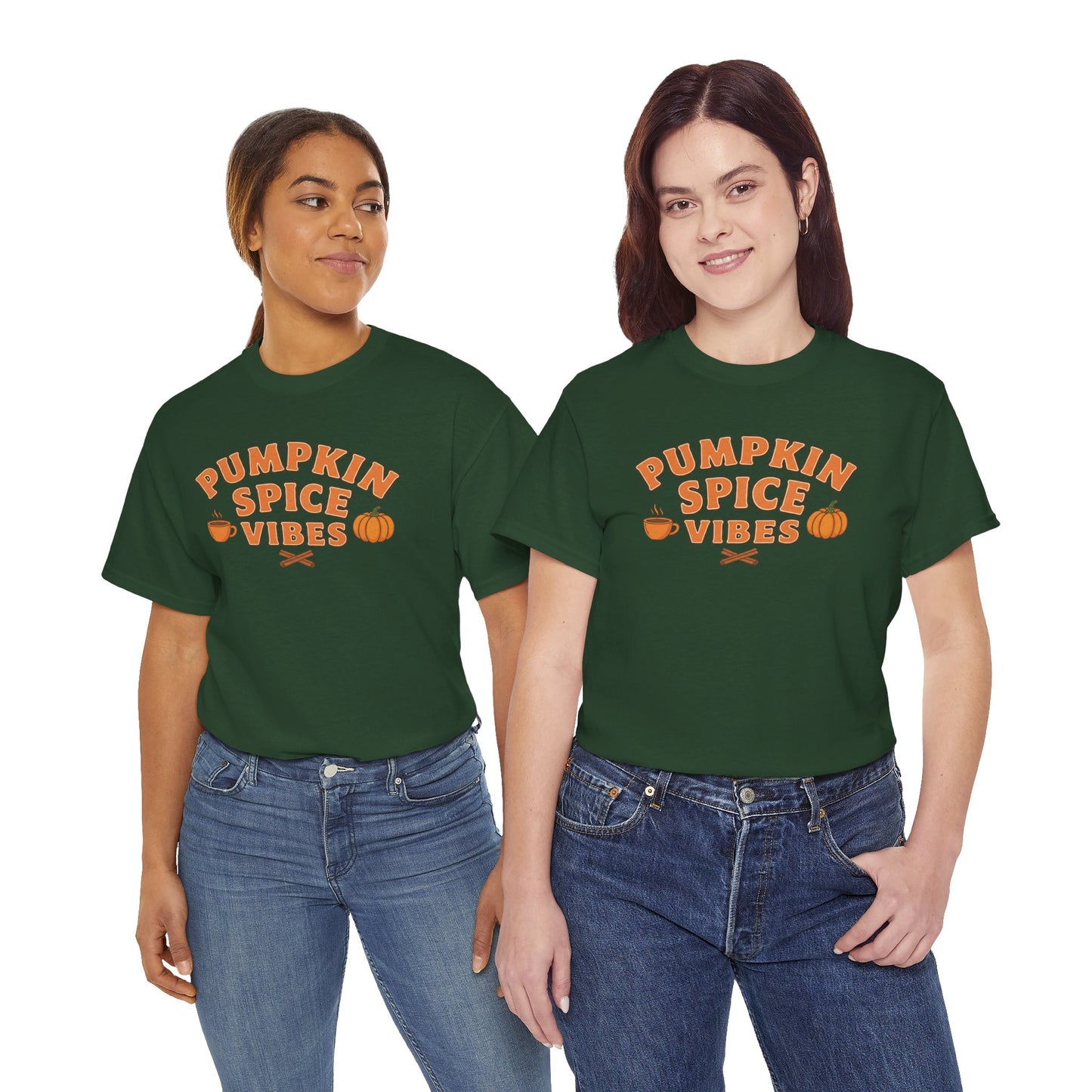 "Pumpkin Spice Vibes" Unisex Autumn T-Shirt for Fall, Cozy Apparel, Pumpkin Lover Gift, Halloween Party Wear