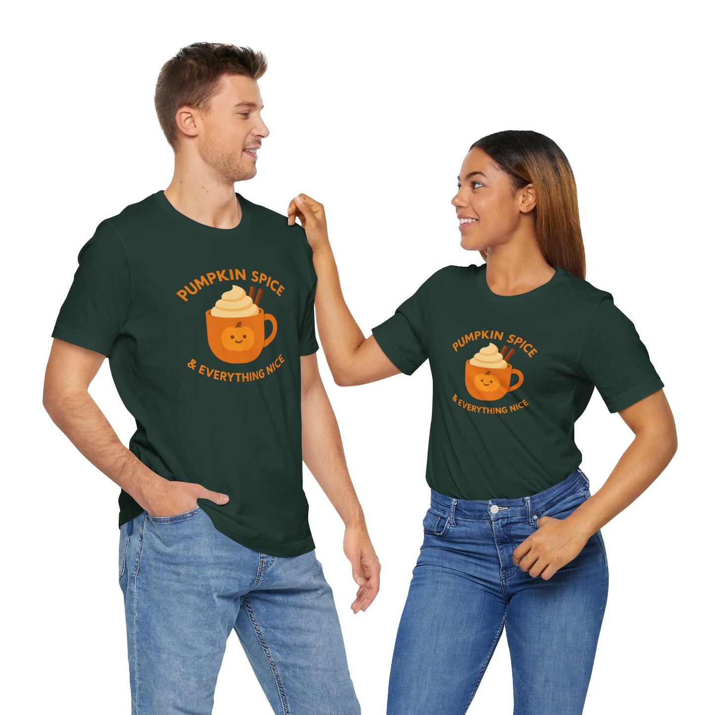 "Pumpkin Spice & Everything Nice" Fall T-Shirt, Autumn Fashion, Cozy Casual Wear, Pumpkin Lovers Gift, Seasonal Apparel