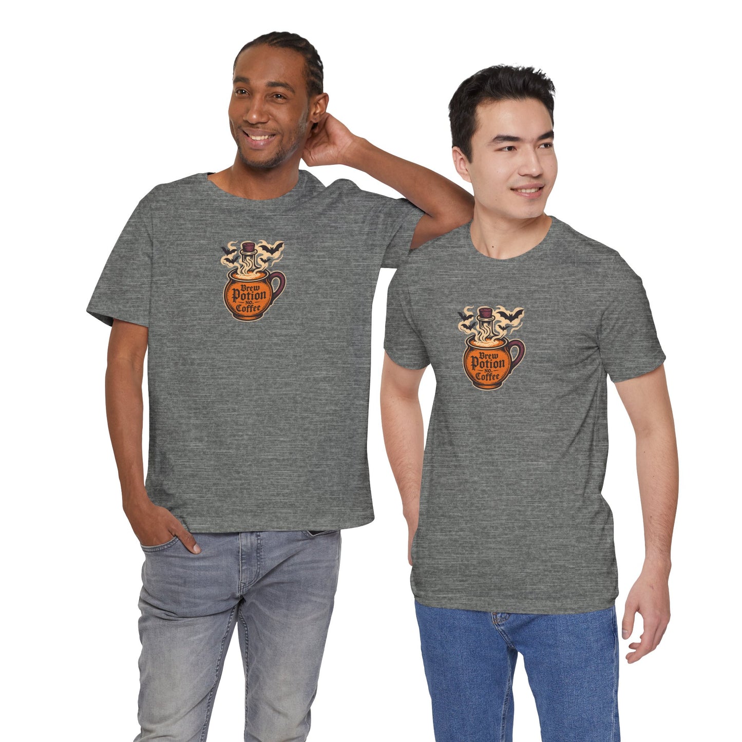 "Coffee Potion" Unisex Tee, Casual Wear, Gift for Coffee Lovers, Magical T-Shirt, Witchy Apparel, Coffee Enthusiast Presents