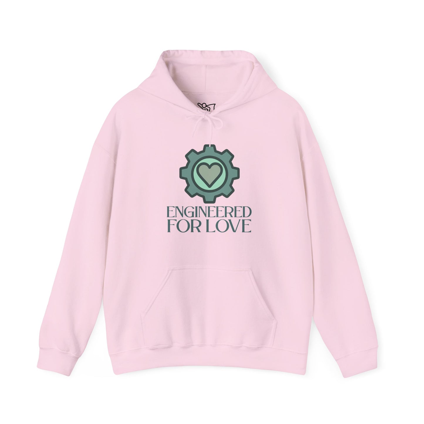 "Engineered for Love" Hoodie Cozy Unisex Sweatshirt, Perfect Gift for Engineers, Valentine's Day, Casual Wear, Birthday Present CW-1 Teal