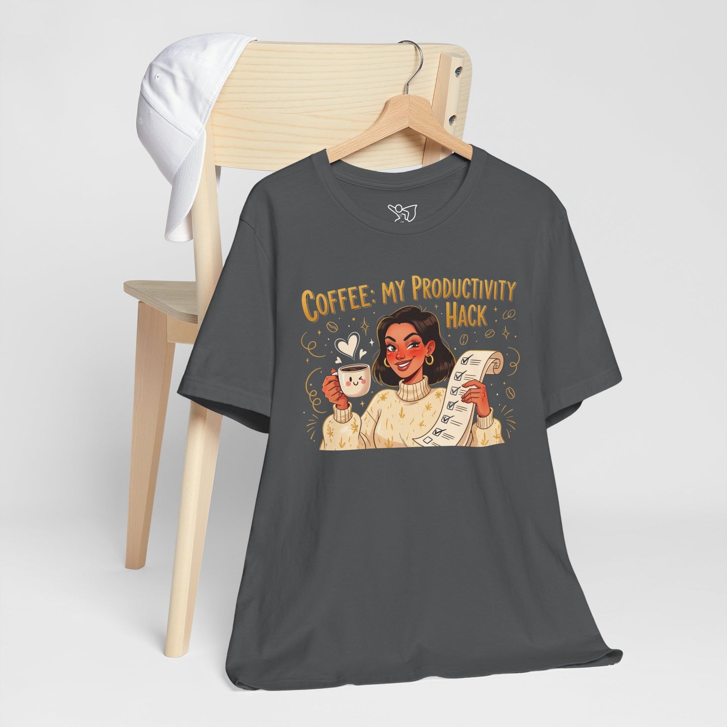 "Coffee: My Productivity Hack" Funny Tee, Gift for Coffee Lovers, Unisex Funny Shirt, Casual Wear, Quirky Gift Idea