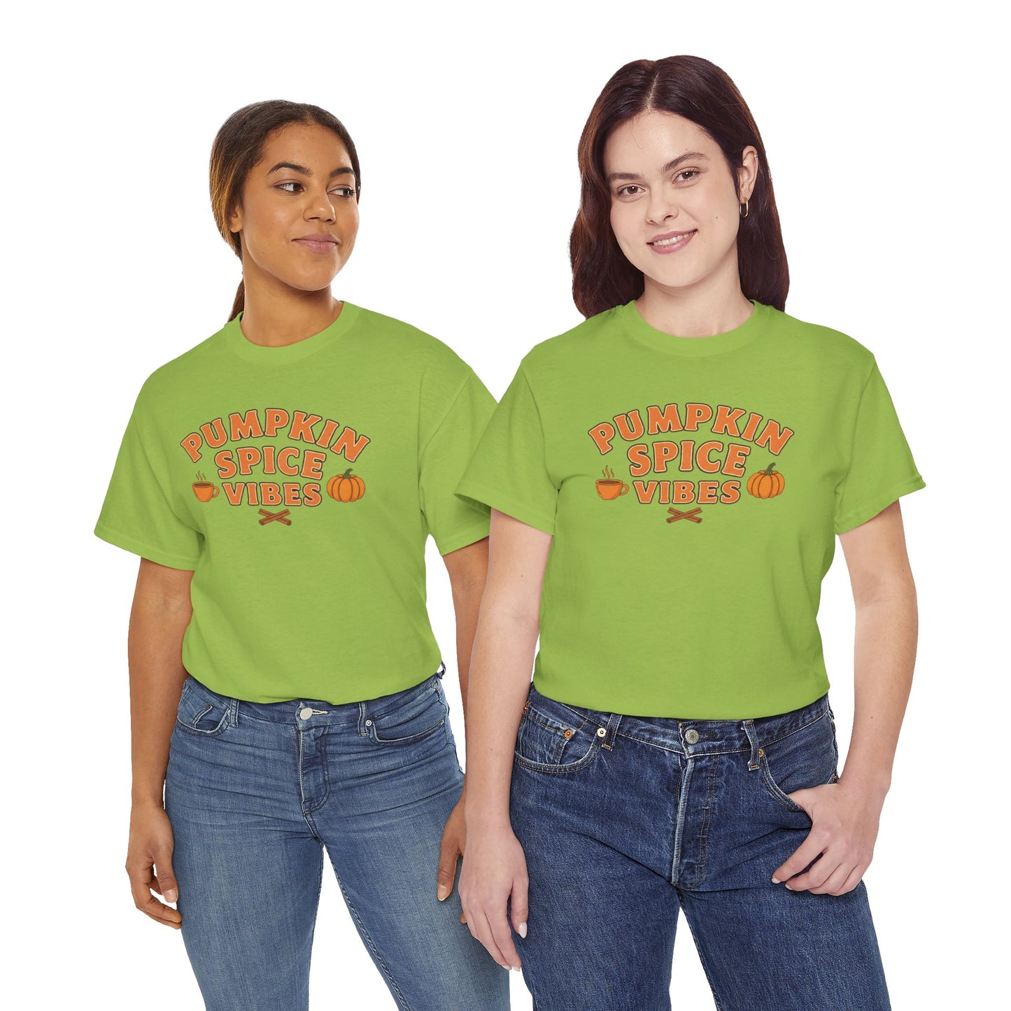 "Pumpkin Spice Vibes" Unisex Autumn T-Shirt for Fall, Cozy Apparel, Pumpkin Lover Gift, Halloween Party Wear