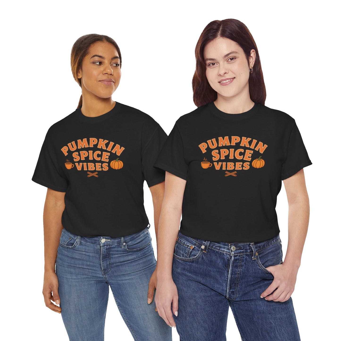 "Pumpkin Spice Vibes" Unisex Autumn T-Shirt for Fall, Cozy Apparel, Pumpkin Lover Gift, Halloween Party Wear