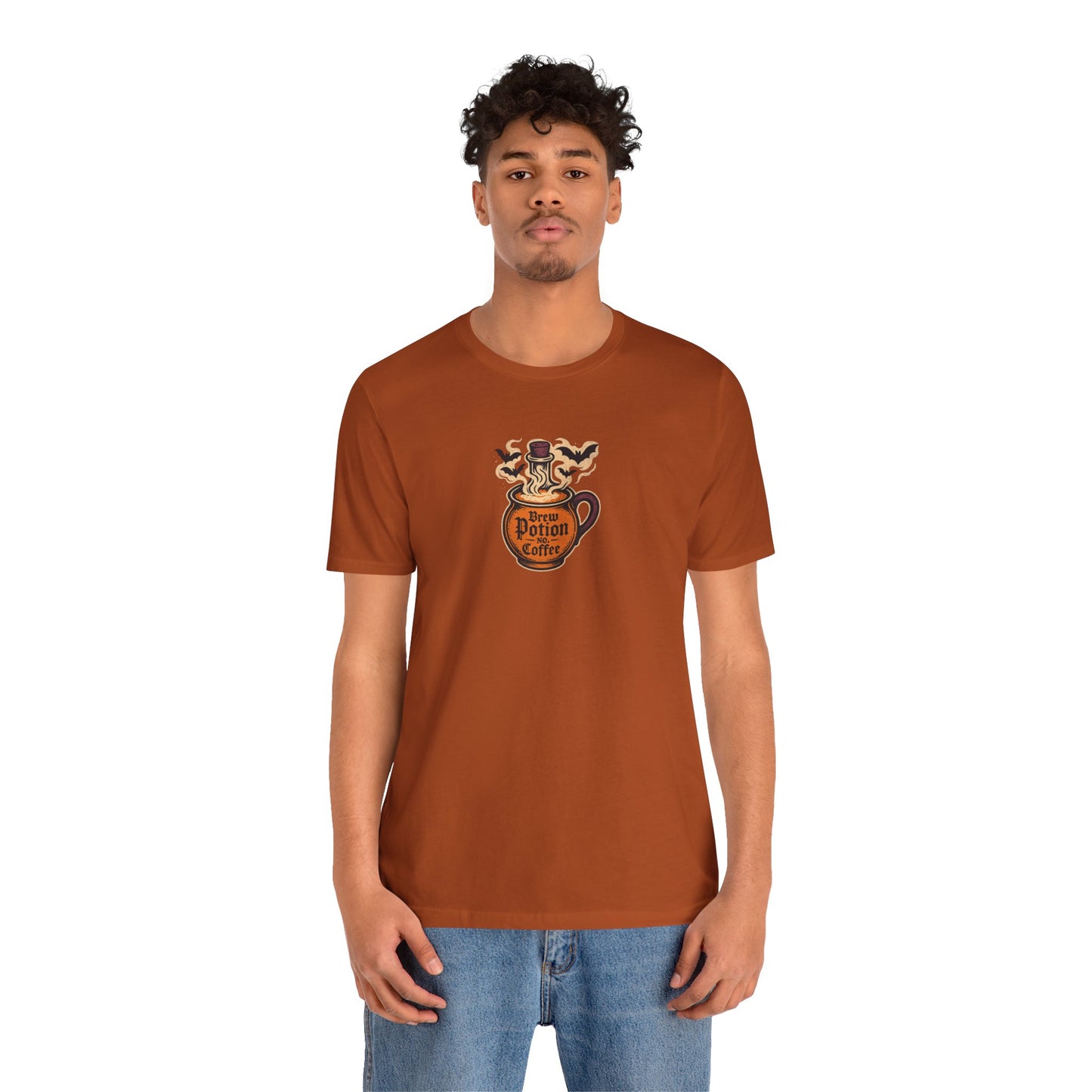 "Coffee Potion" Unisex Tee, Casual Wear, Gift for Coffee Lovers, Magical T-Shirt, Witchy Apparel, Coffee Enthusiast Presents