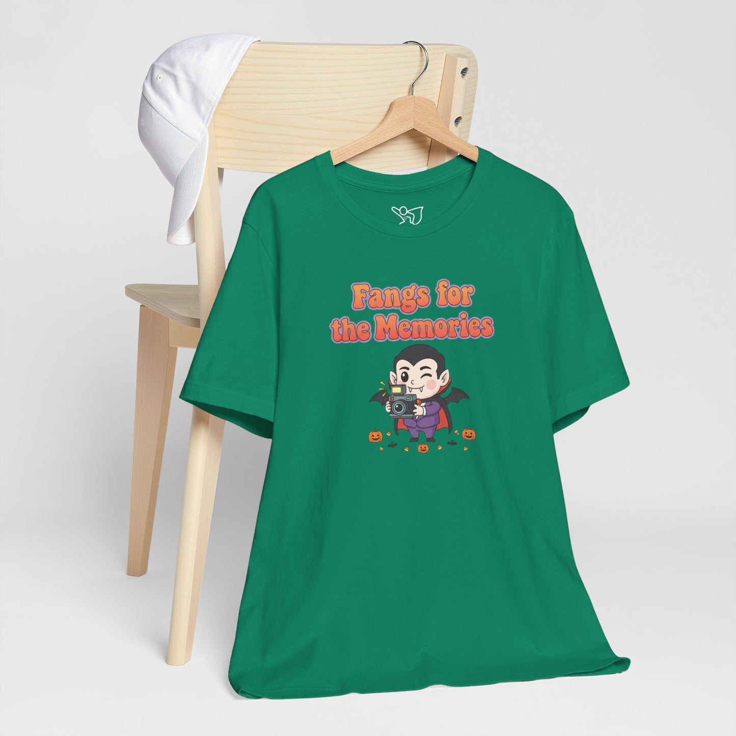"Fangs for the Memories" Unisex Short Sleeve Shirt, Casual Halloween Outfit, Gift for Spooky Season, Halloween Shirt
