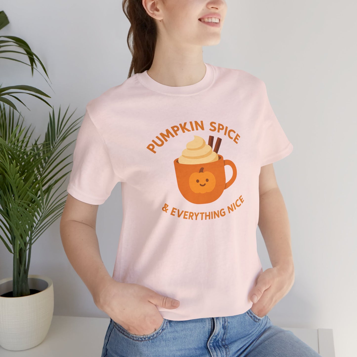 "Pumpkin Spice & Everything Nice" Fall T-Shirt, Autumn Fashion, Cozy Casual Wear, Pumpkin Lovers Gift, Seasonal Apparel