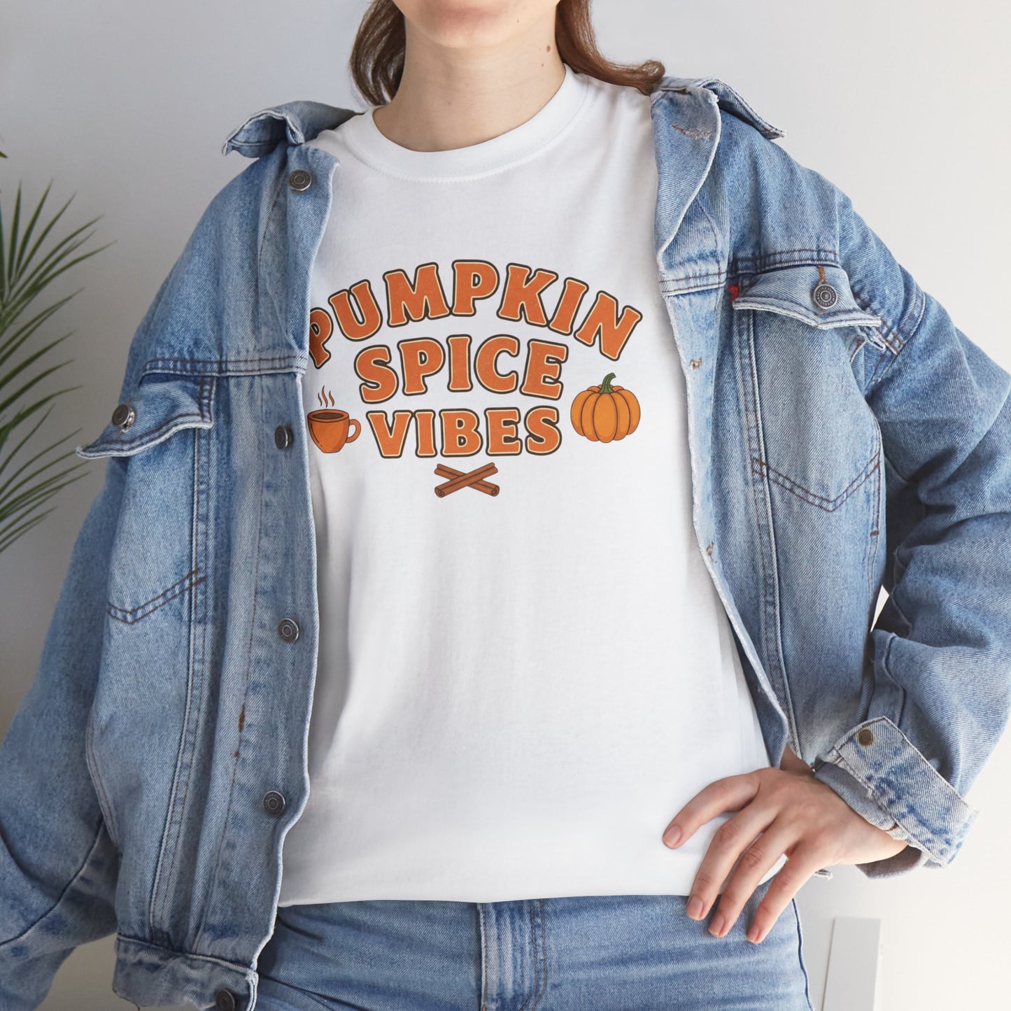 "Pumpkin Spice Vibes" Unisex Autumn T-Shirt for Fall, Cozy Apparel, Pumpkin Lover Gift, Halloween Party Wear