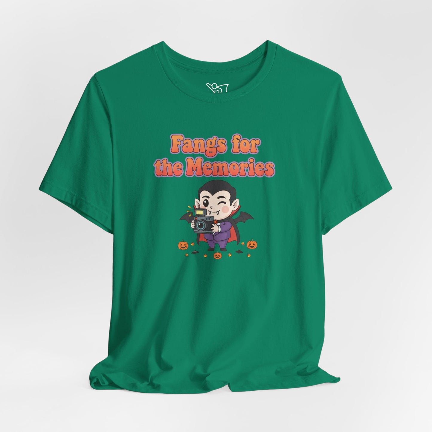 "Fangs for the Memories" Unisex Short Sleeve Shirt, Casual Halloween Outfit, Gift for Spooky Season, Halloween Shirt