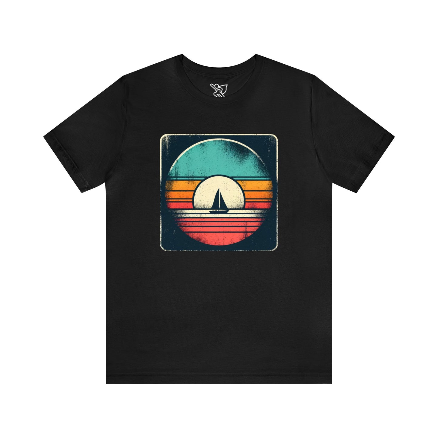 Retro Nautical Twilight - Short Sleeve Tee - AI Tee Hero