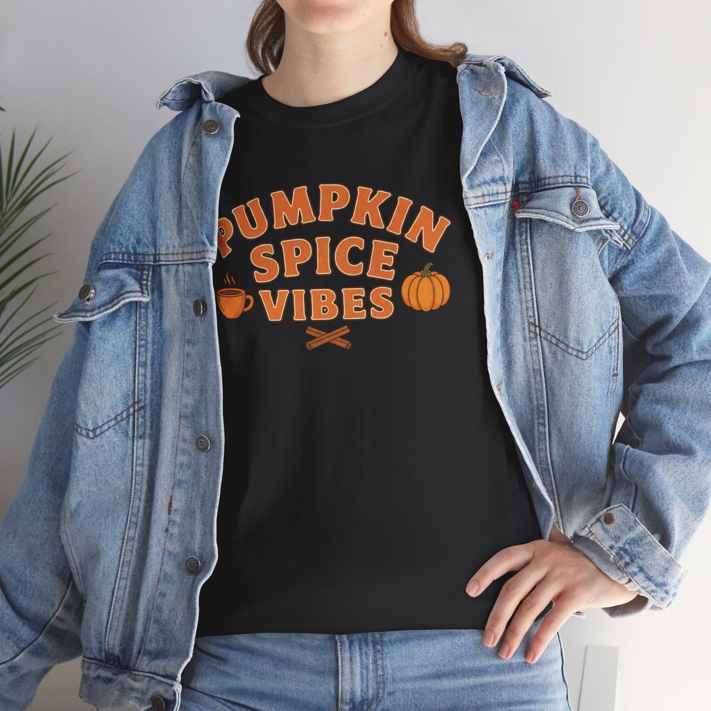 "Pumpkin Spice Vibes" Unisex Autumn T-Shirt for Fall, Cozy Apparel, Pumpkin Lover Gift, Halloween Party Wear