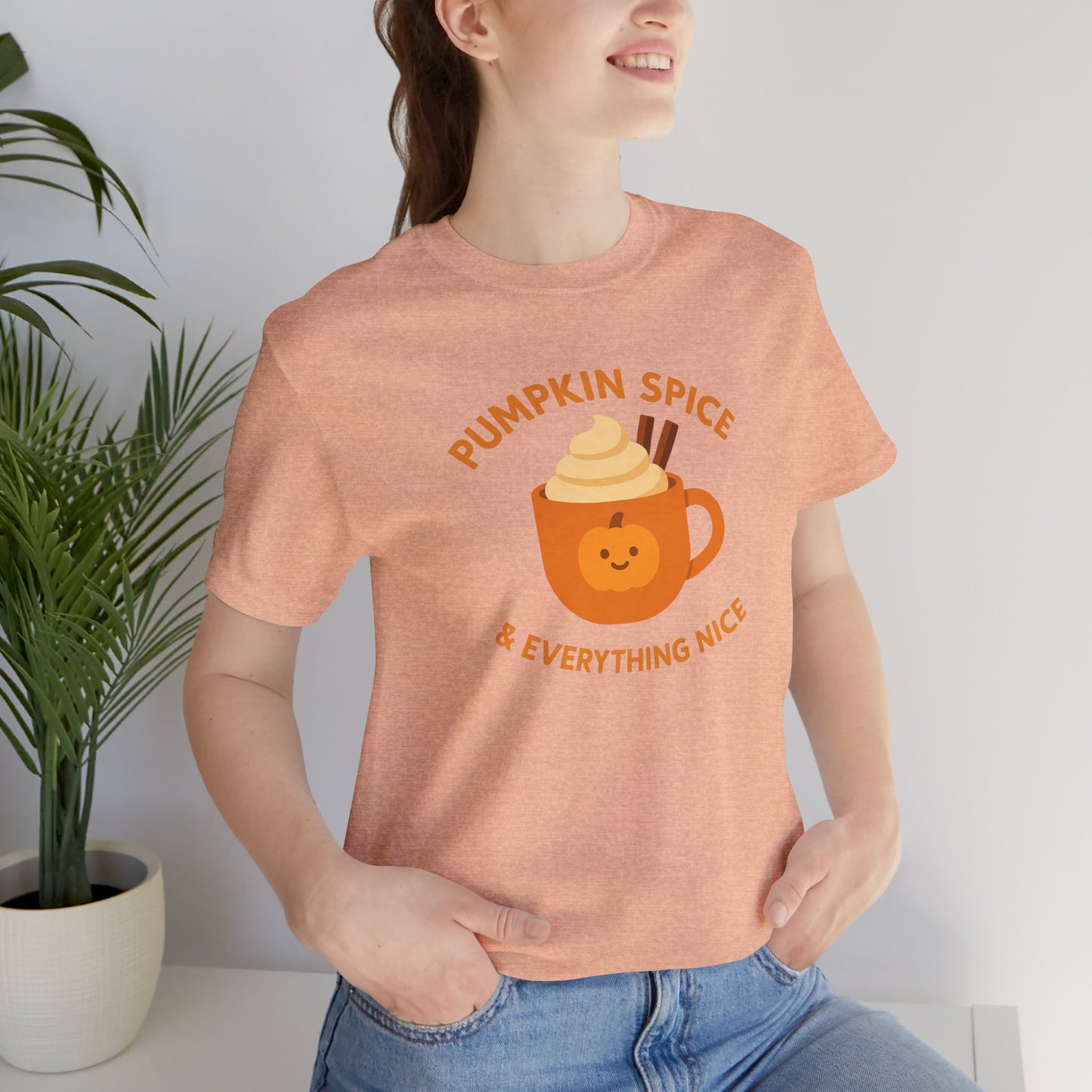 "Pumpkin Spice & Everything Nice" Fall T-Shirt, Autumn Fashion, Cozy Casual Wear, Pumpkin Lovers Gift, Seasonal Apparel
