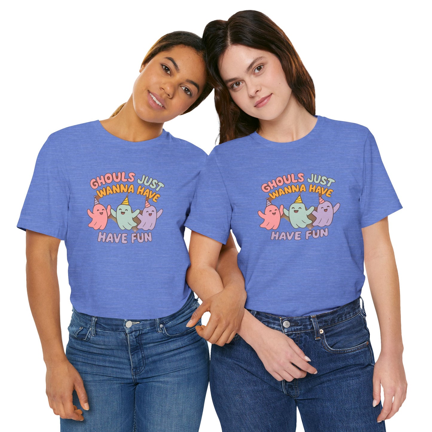 "Ghouls Just Wanna Have Fun" T-Shirt for Halloween, Unisex Graphic Shirt, Cute Ghosts Tee, Casual Wear, Gift for Friends