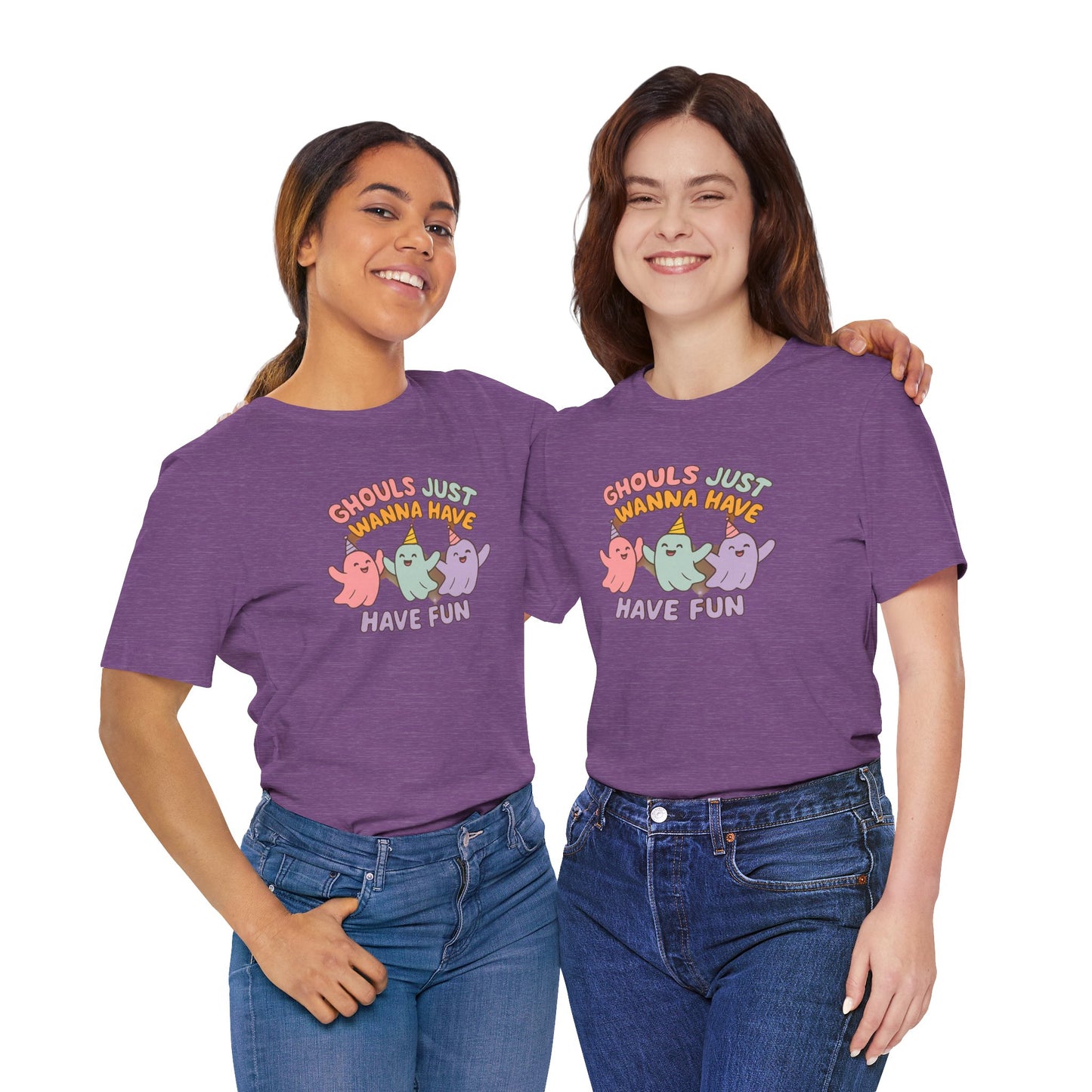 "Ghouls Just Wanna Have Fun" T-Shirt for Halloween, Unisex Graphic Shirt, Cute Ghosts Tee, Casual Wear, Gift for Friends