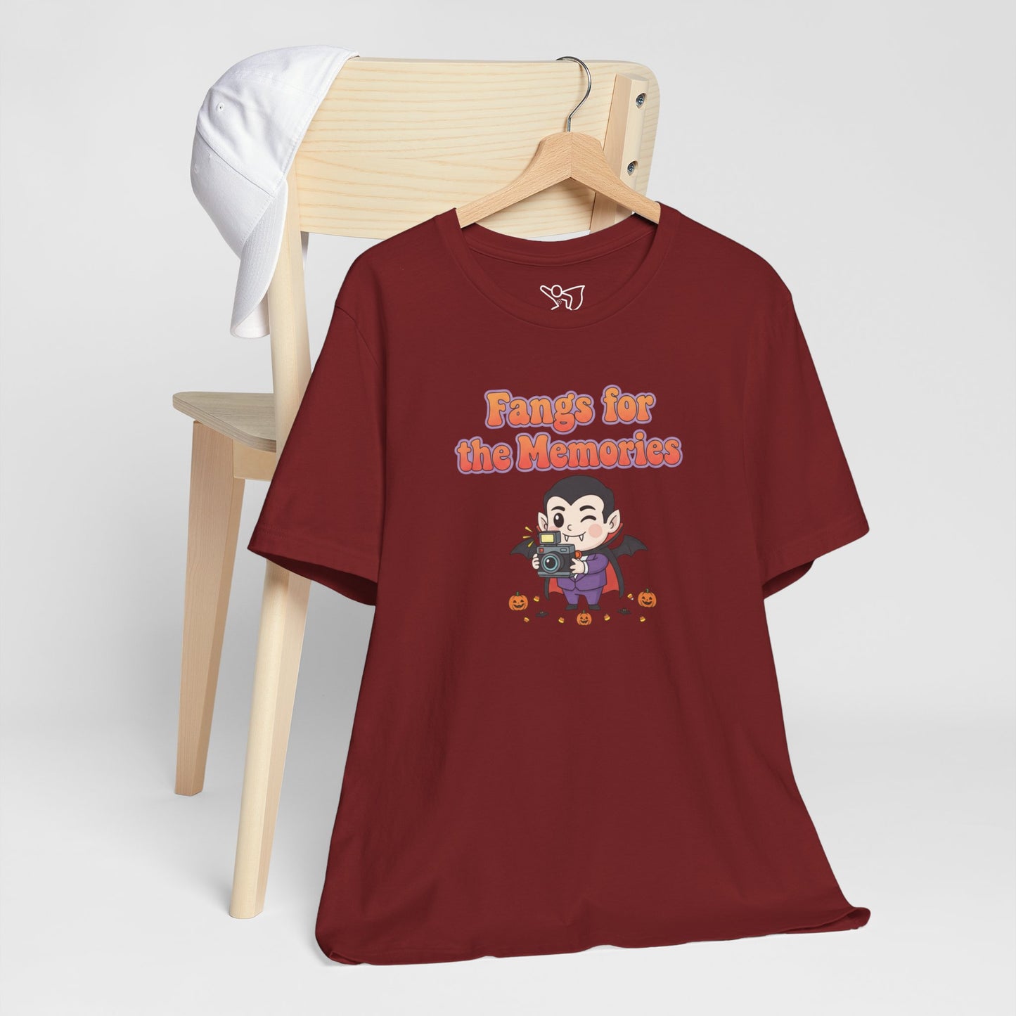 "Fangs for the Memories" Unisex Short Sleeve Shirt, Casual Halloween Outfit, Gift for Spooky Season, Halloween Shirt