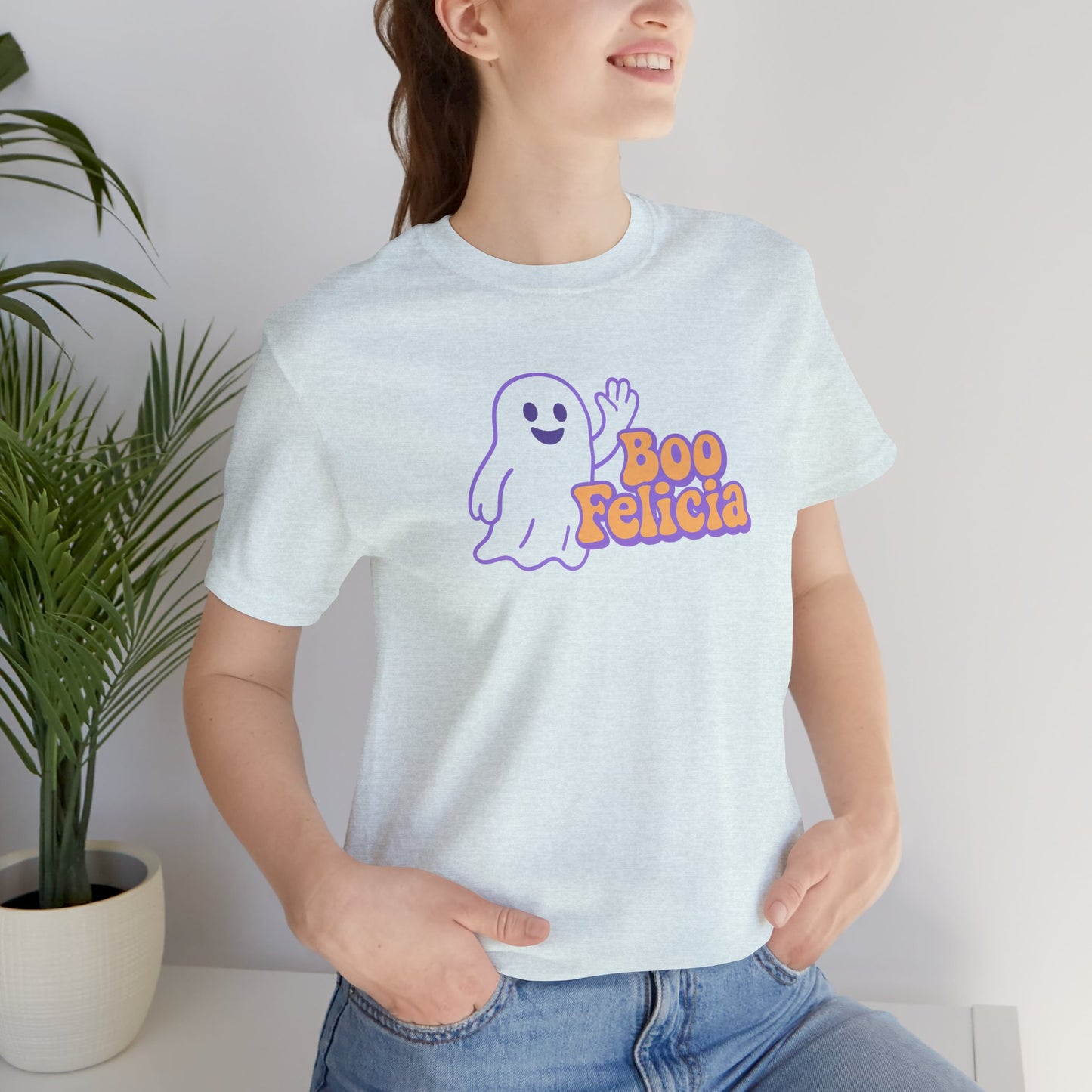 "Boo Felicia Ghost" Unisex Halloween T-Shirt, Spooky Apparel, Fun Gift, Casual Wear, Holiday Shirt