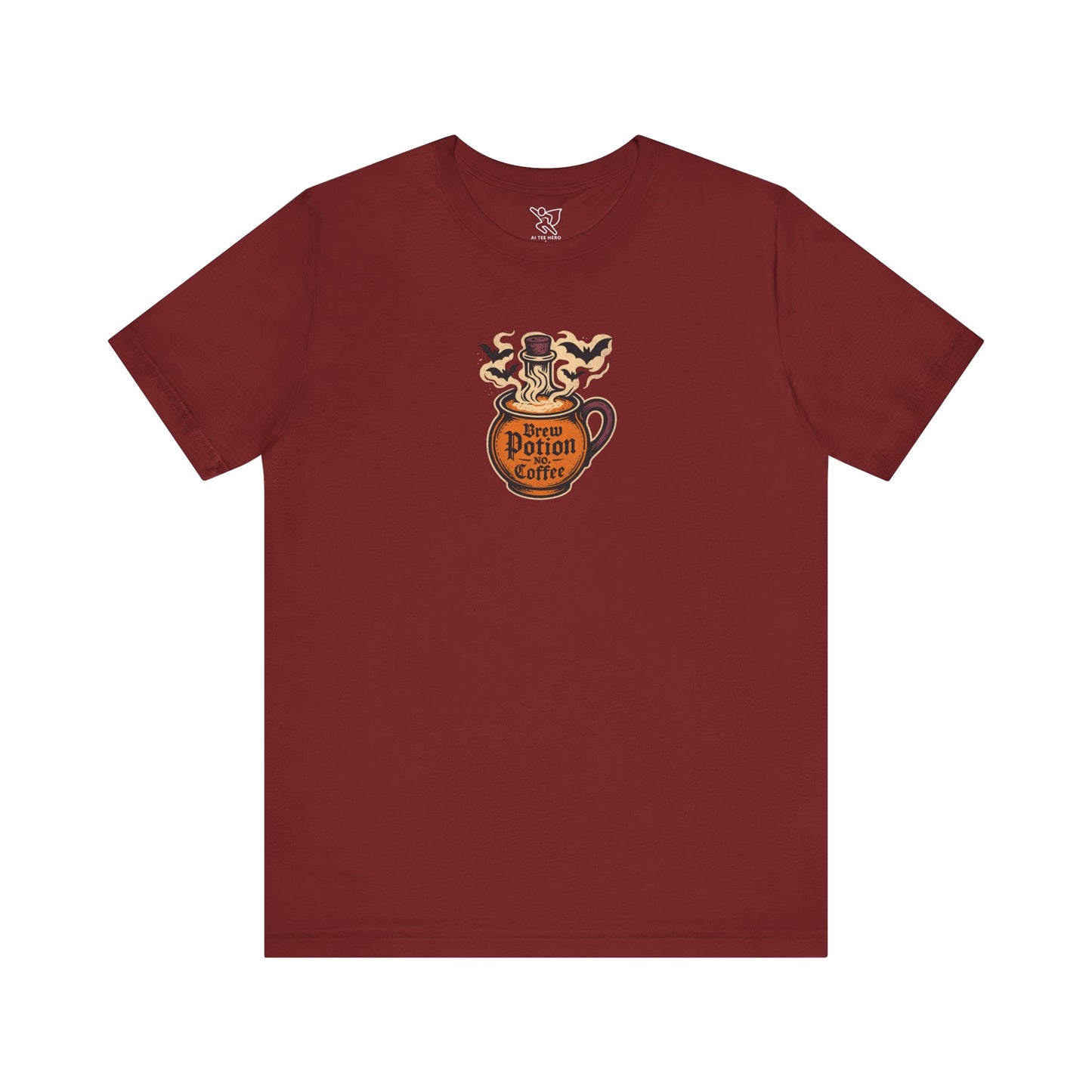"Coffee Potion" Unisex Tee, Casual Wear, Gift for Coffee Lovers, Magical T-Shirt, Witchy Apparel, Coffee Enthusiast Presents
