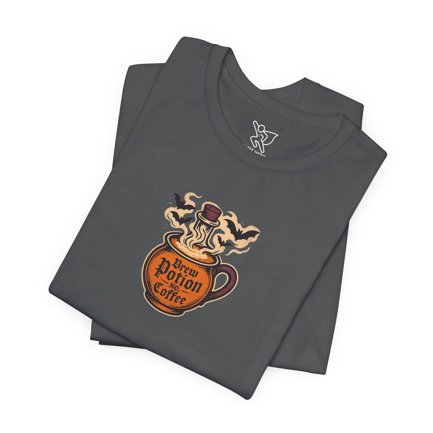 "Coffee Potion" Unisex Tee, Casual Wear, Gift for Coffee Lovers, Magical T-Shirt, Witchy Apparel, Coffee Enthusiast Presents