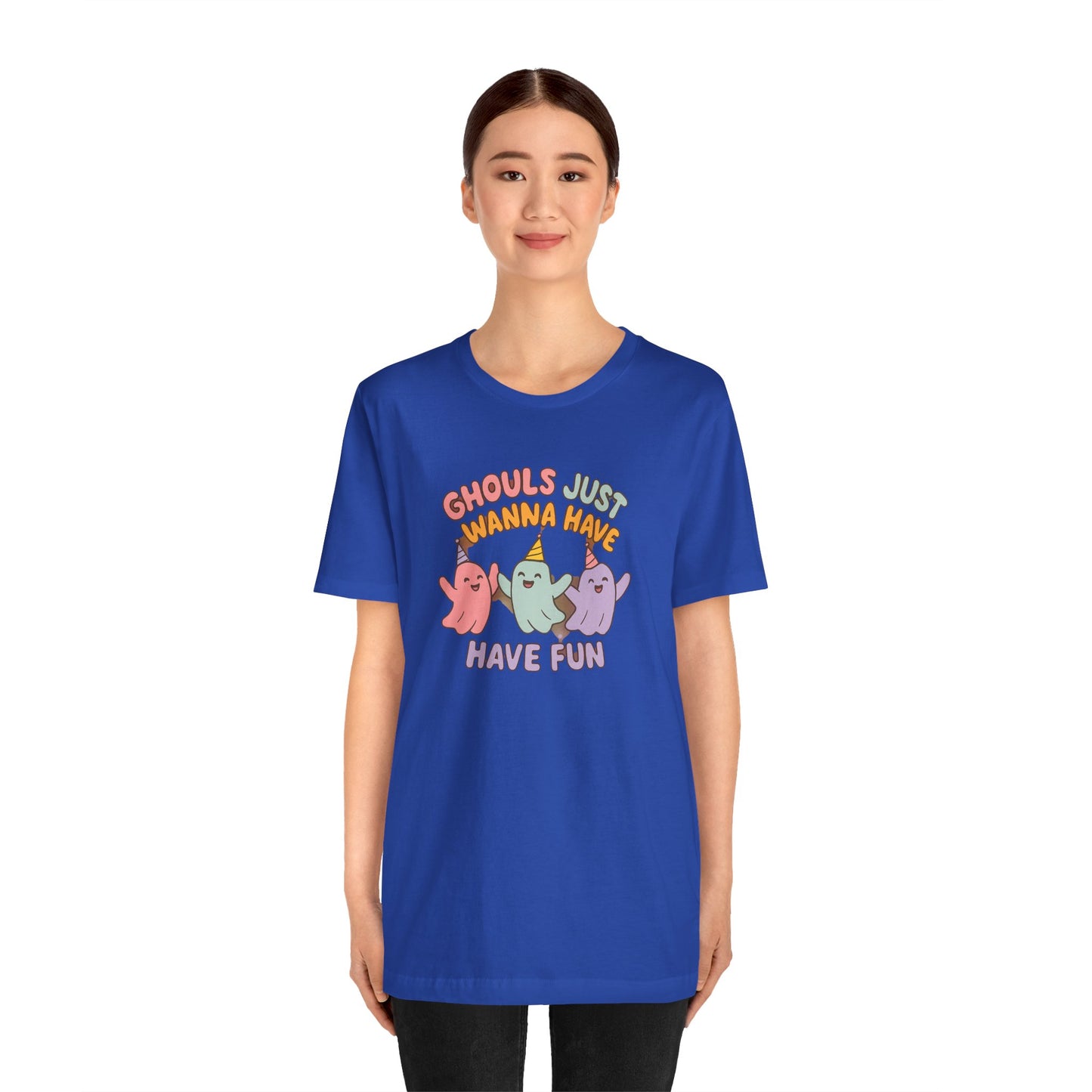"Ghouls Just Wanna Have Fun" T-Shirt for Halloween, Unisex Graphic Shirt, Cute Ghosts Tee, Casual Wear, Gift for Friends