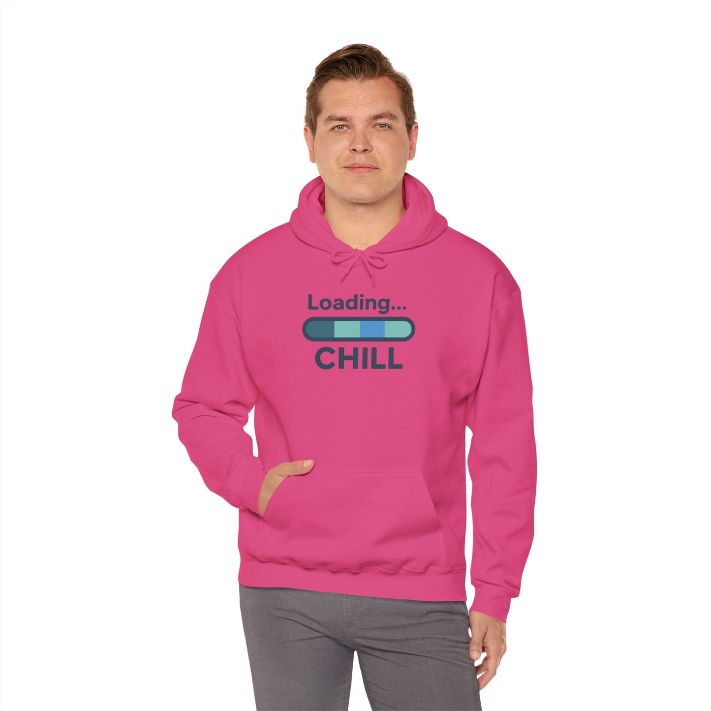 "Loading Chill" Unisex Hoodie, Cozy Sweatshirt for Relaxation, Perfect for Gifts, Chill Vibes, Casual Wear